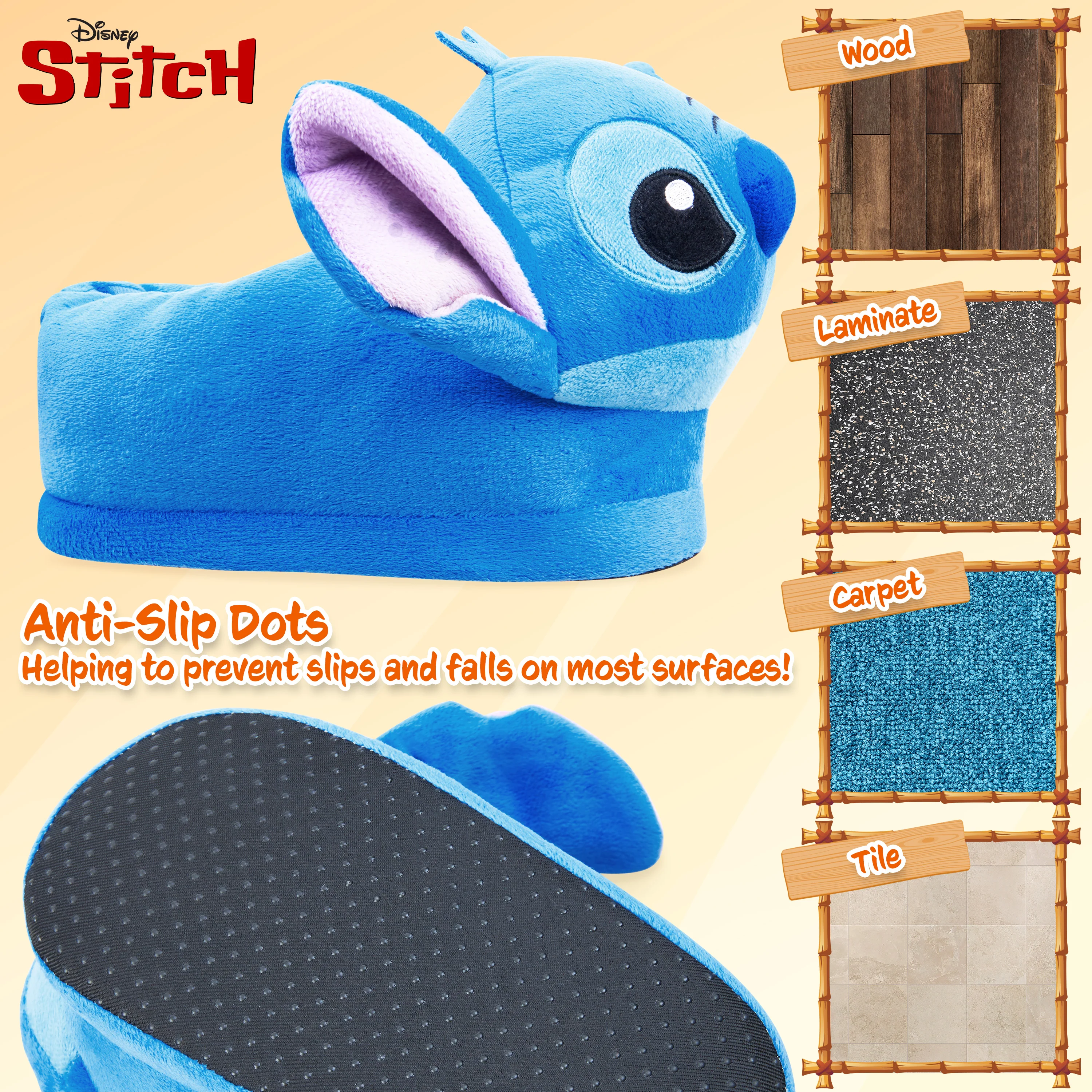 Disney Slippers Women, Plush Ladies Slippers, Stitch - Image 4