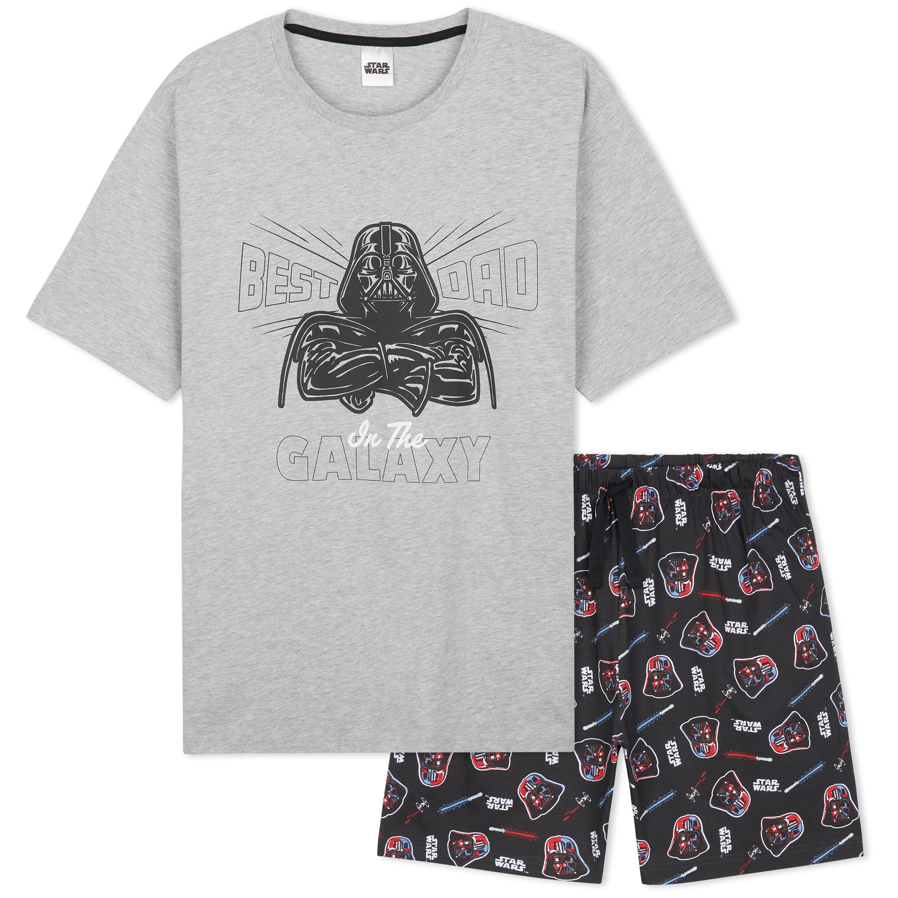 Disney Star Wars Mens Pyjamas Set Short PJs Soft Breathable Nightwear Loungewear Comfy Jammies Funny Sleepwear Baby Yoda Dad Gifts for Men