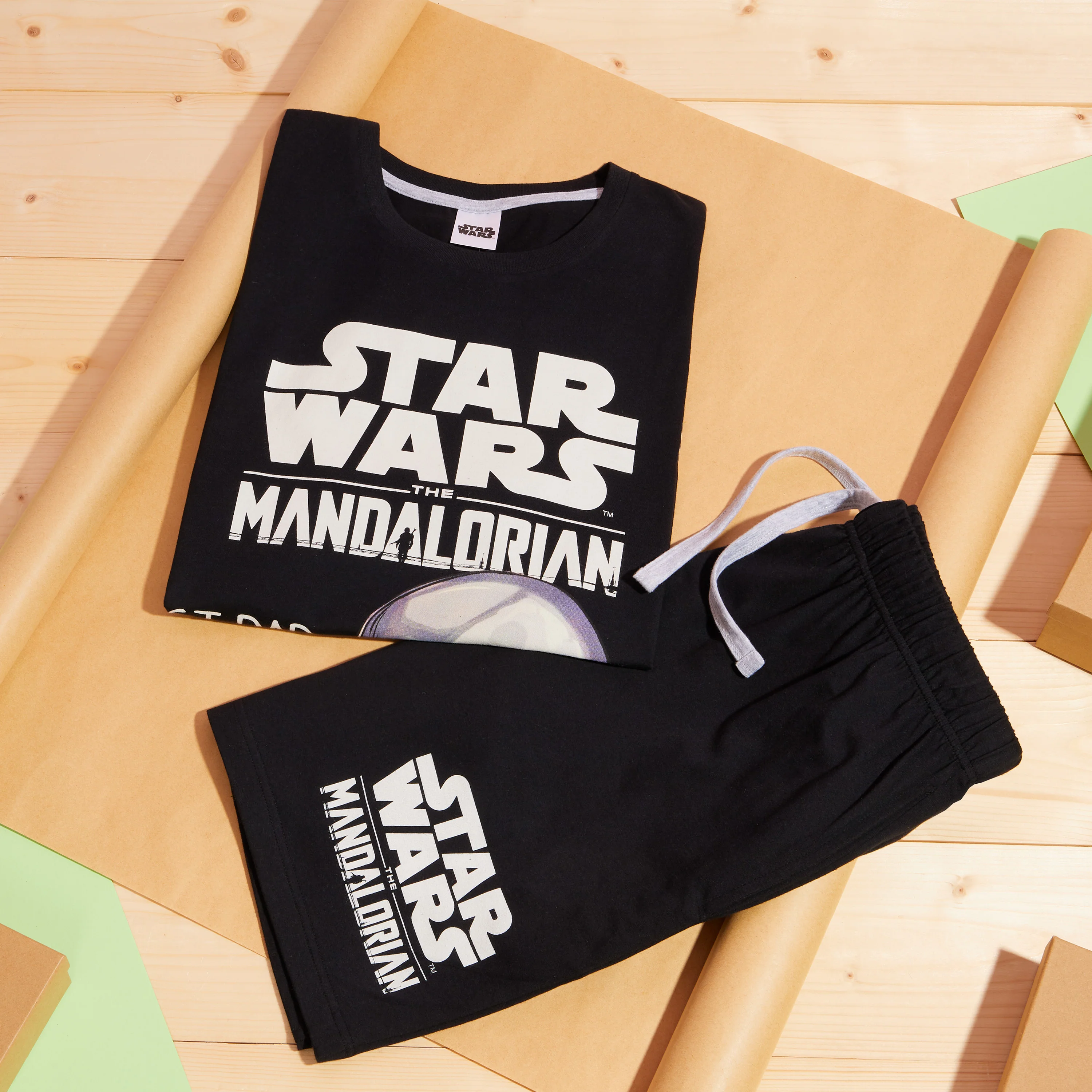 Disney Star Wars Mens Short Pyjamas Set, Dad Loungewear - Baby Yoda - Image 2