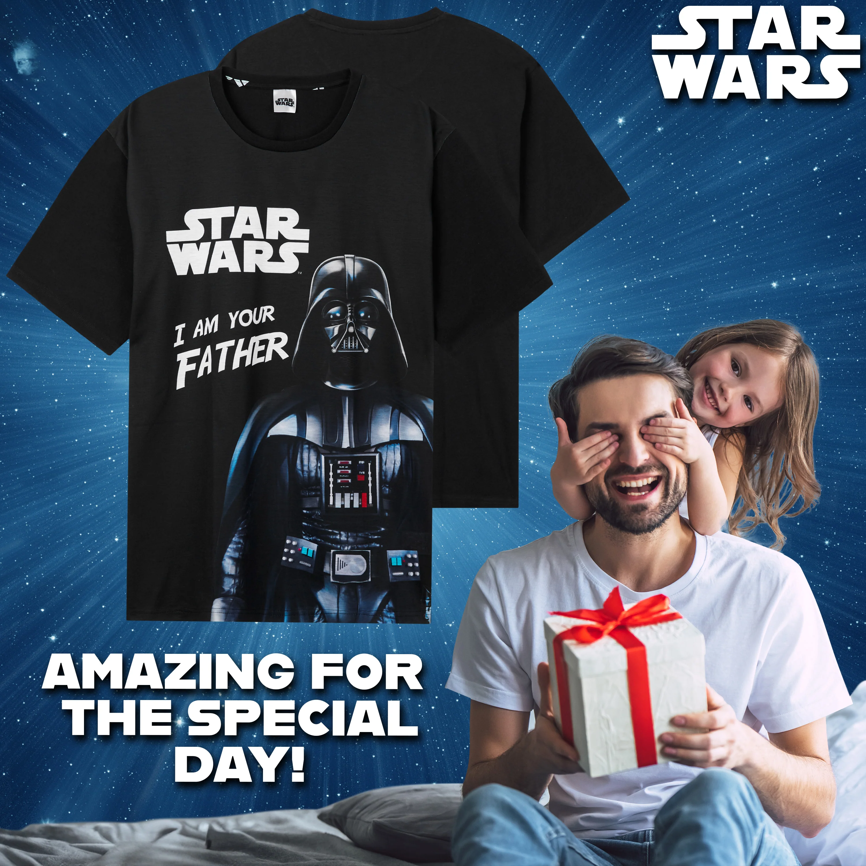 Disney Star Wars Mens Short Pyjamas Set, Dad Loungewear - Darth Vader - Image 5
