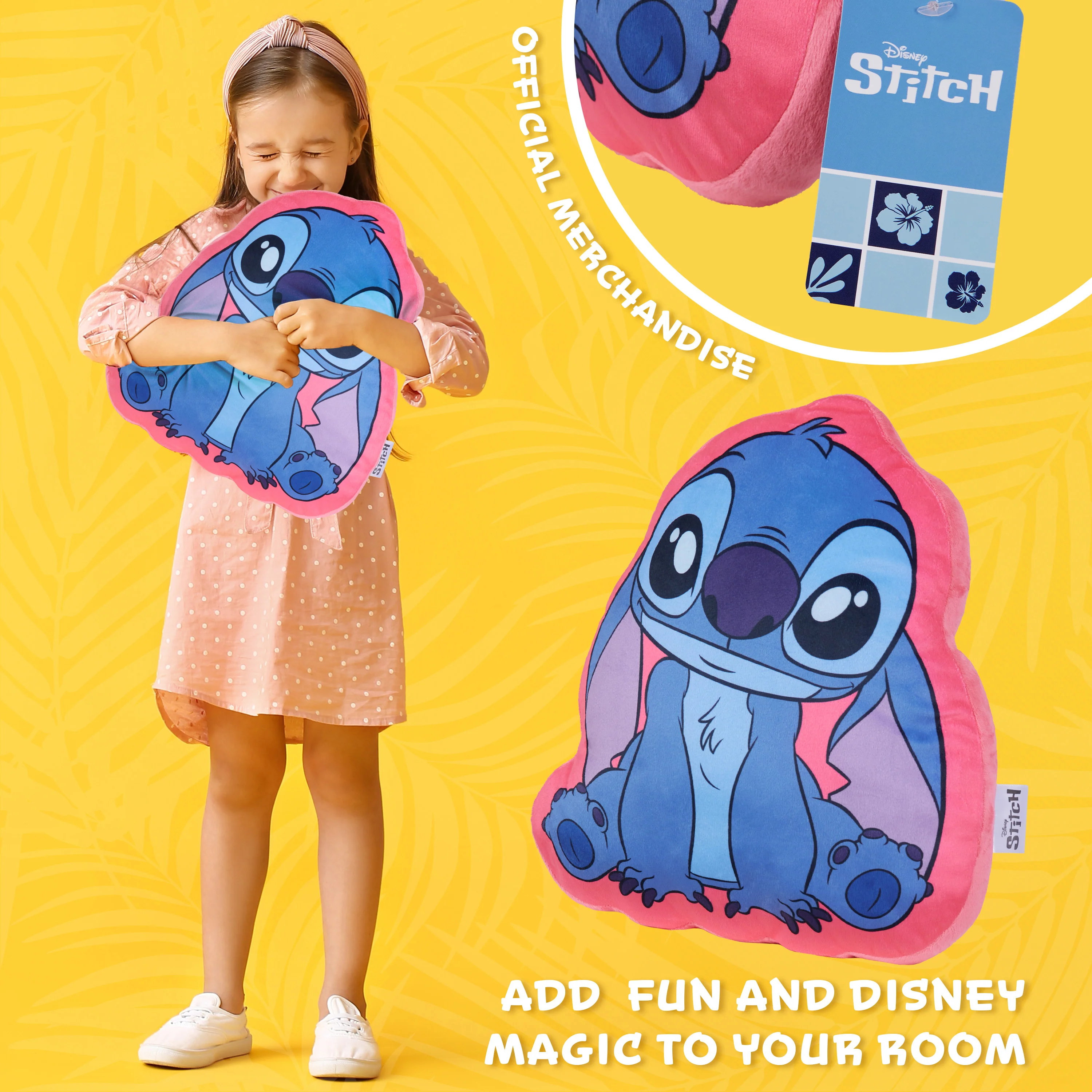 Disney Stitch 3D Plush Pillow Cushion for Sofa or Bed, Cute Kids Cuddle Cushion Soft Plushie - Image 3
