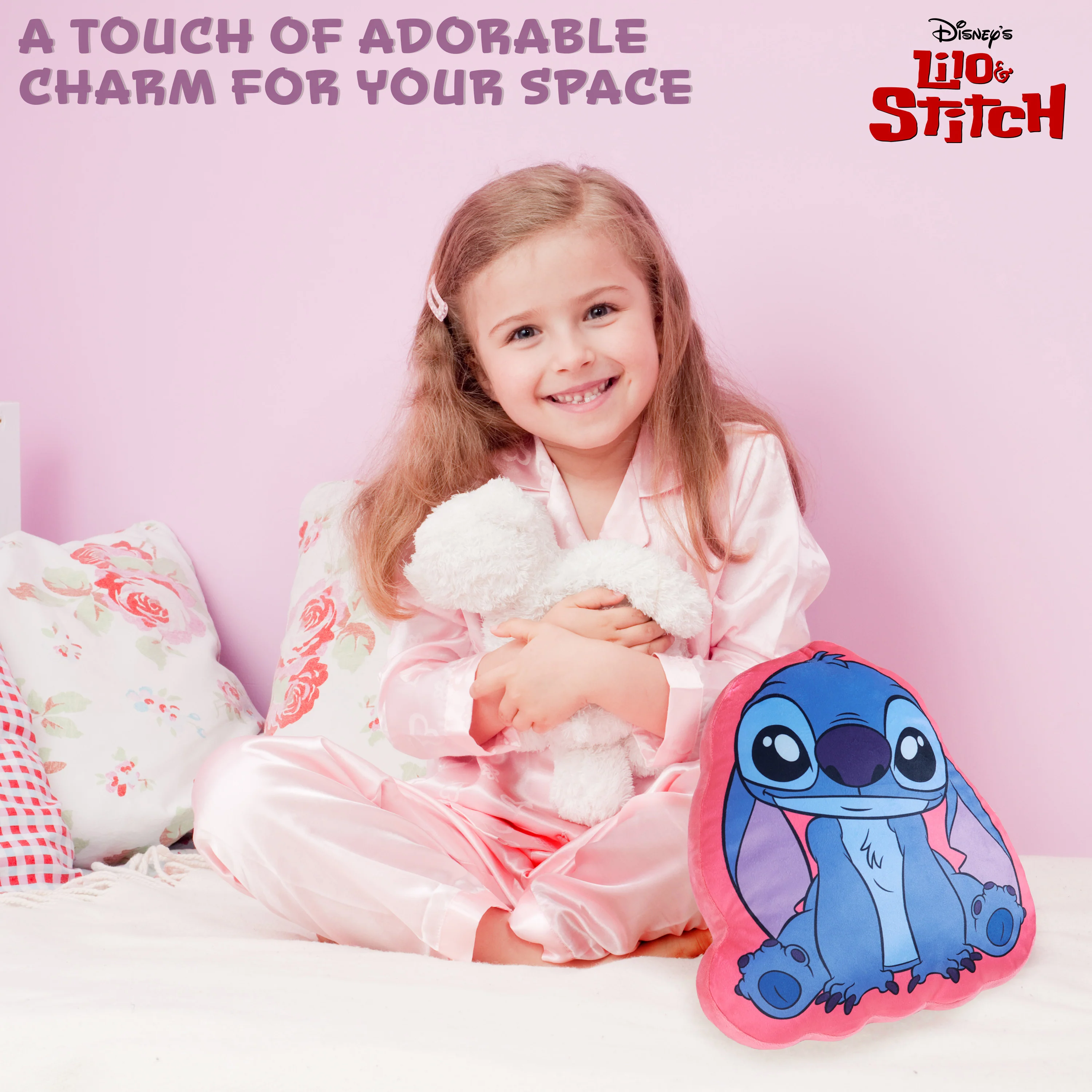 Disney Stitch 3D Plush Pillow Cushion for Sofa or Bed, Cute Kids Cuddle Cushion Soft Plushie - Image 5