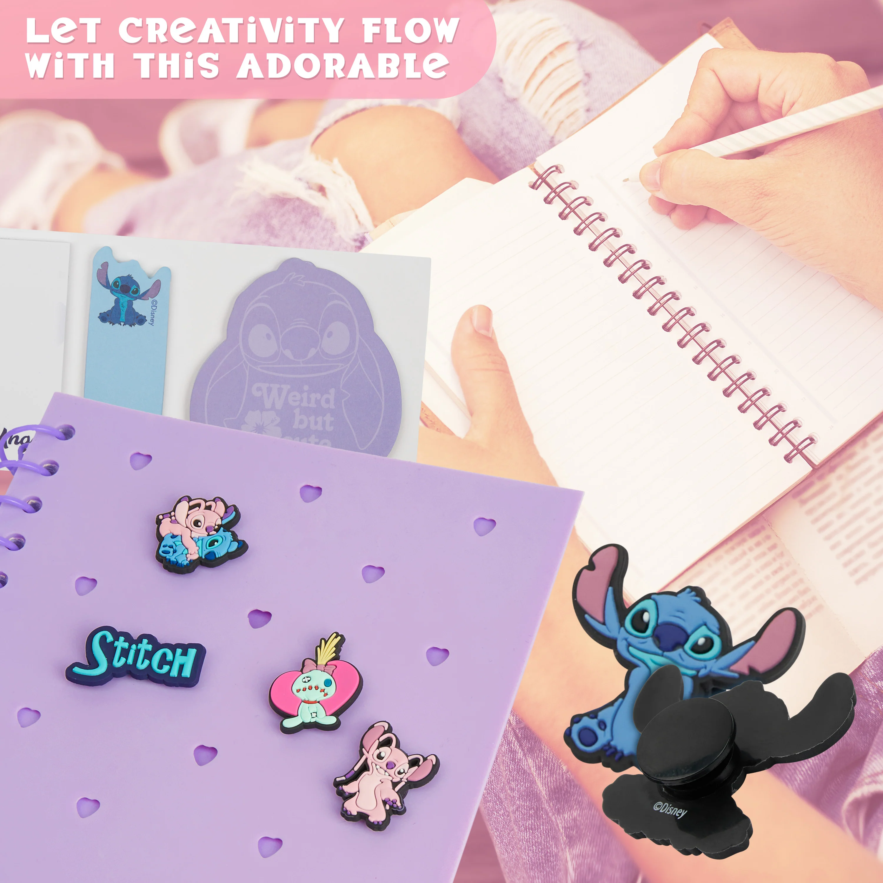 Disney Stitch A5 Diary and Stationery Set with Customisable Character Pins - Image 4