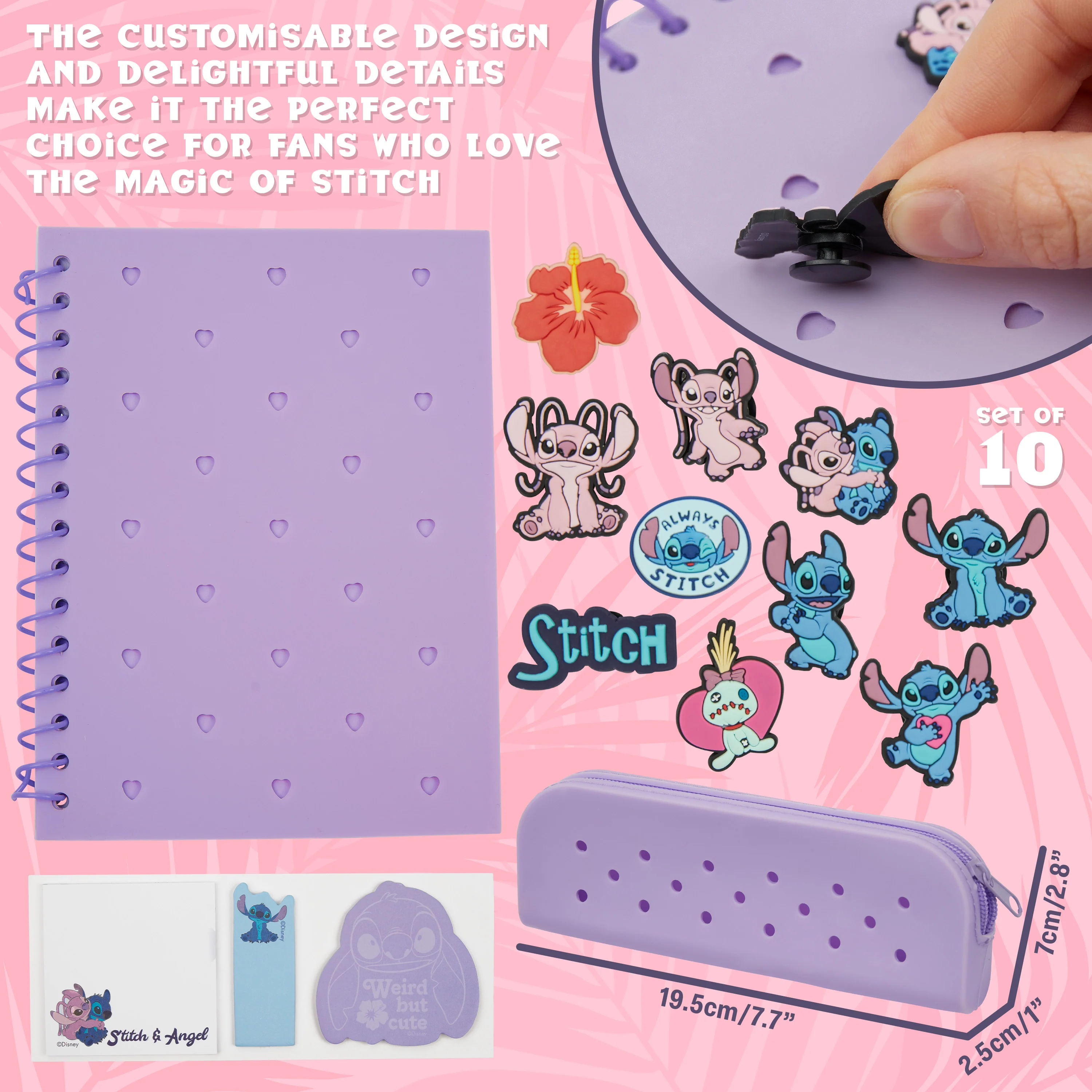 Disney Stitch A5 Diary and Stationery Set with Customisable Character Pins - Image 6