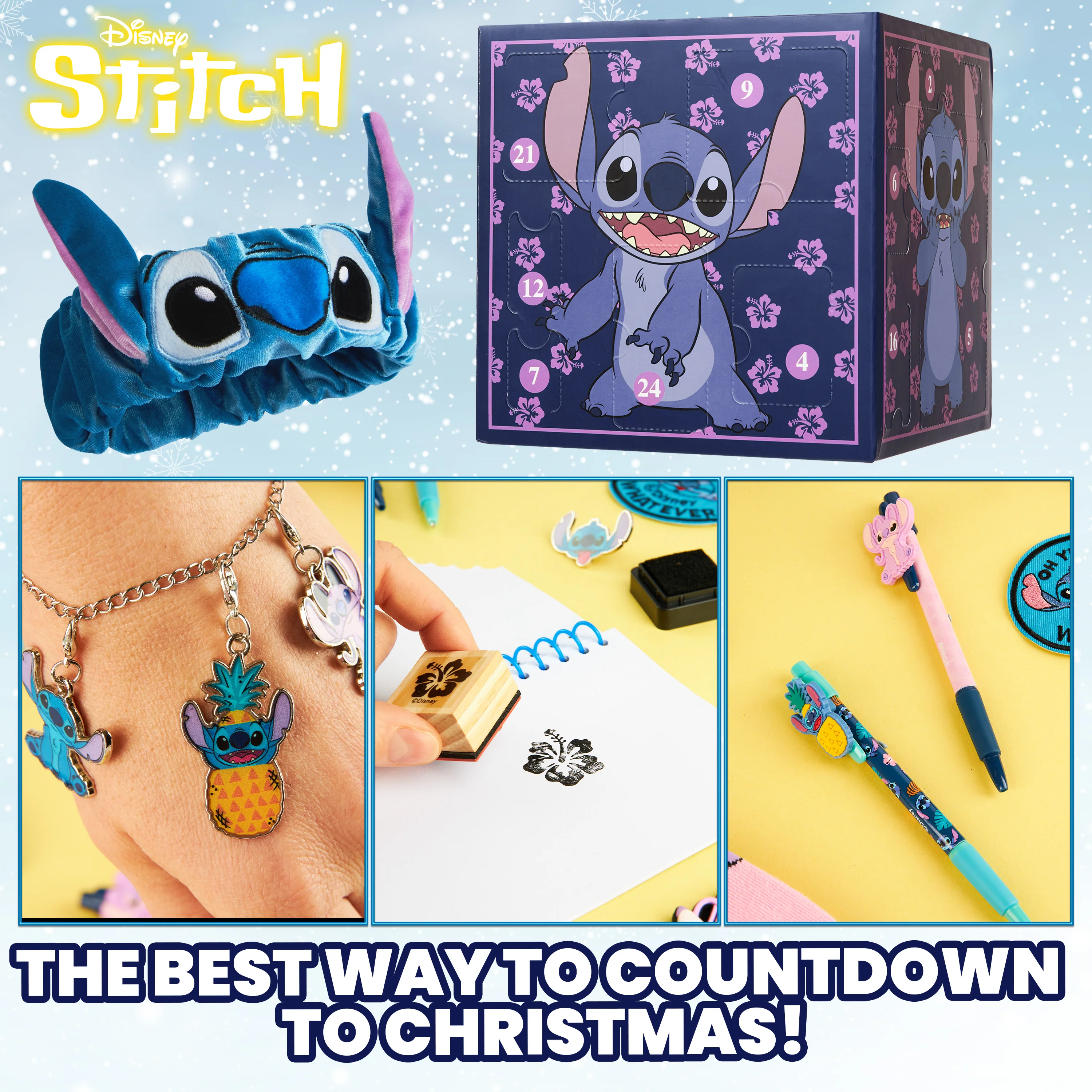 Disney Stitch Advent Calendar 2025 for Kids and Teenagers Stationery Sticky Notes Accessories Advent Calendars for Kids (Purple Stitch Cube) - Image 4