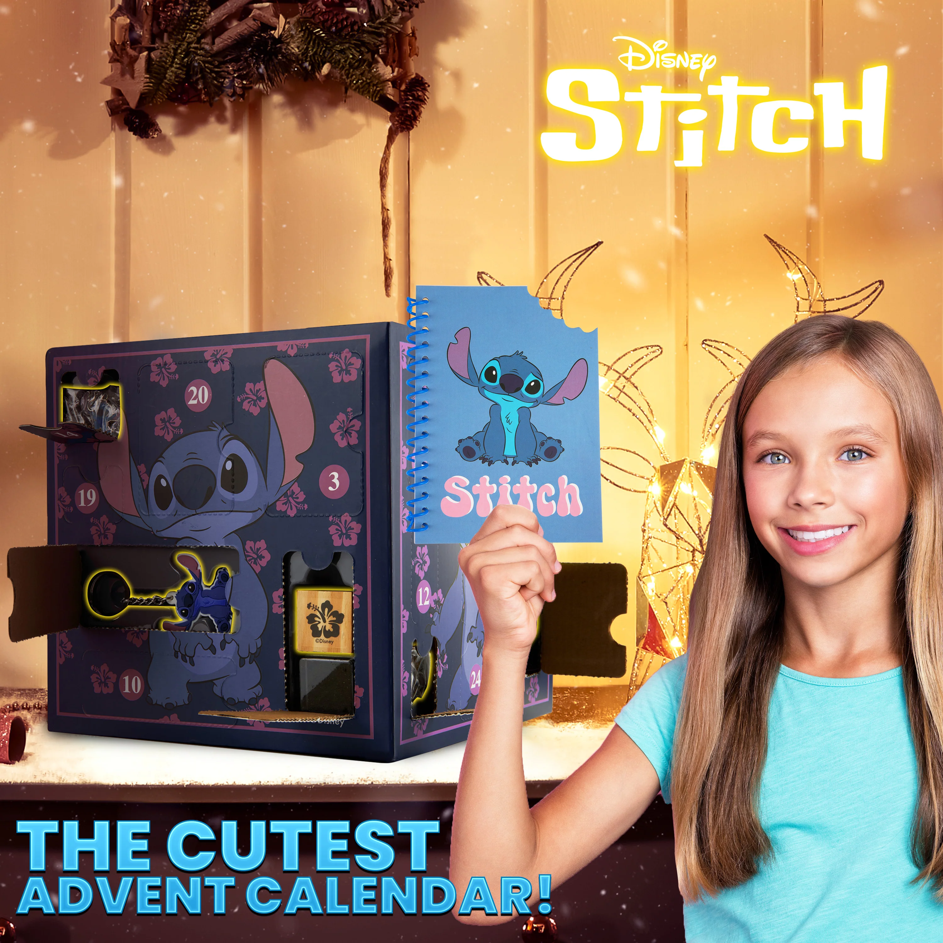 Disney Stitch Advent Calendar 2025 for Kids and Teenagers Stationery Sticky Notes Accessories Advent Calendars for Kids (Purple Stitch Cube) - Image 5