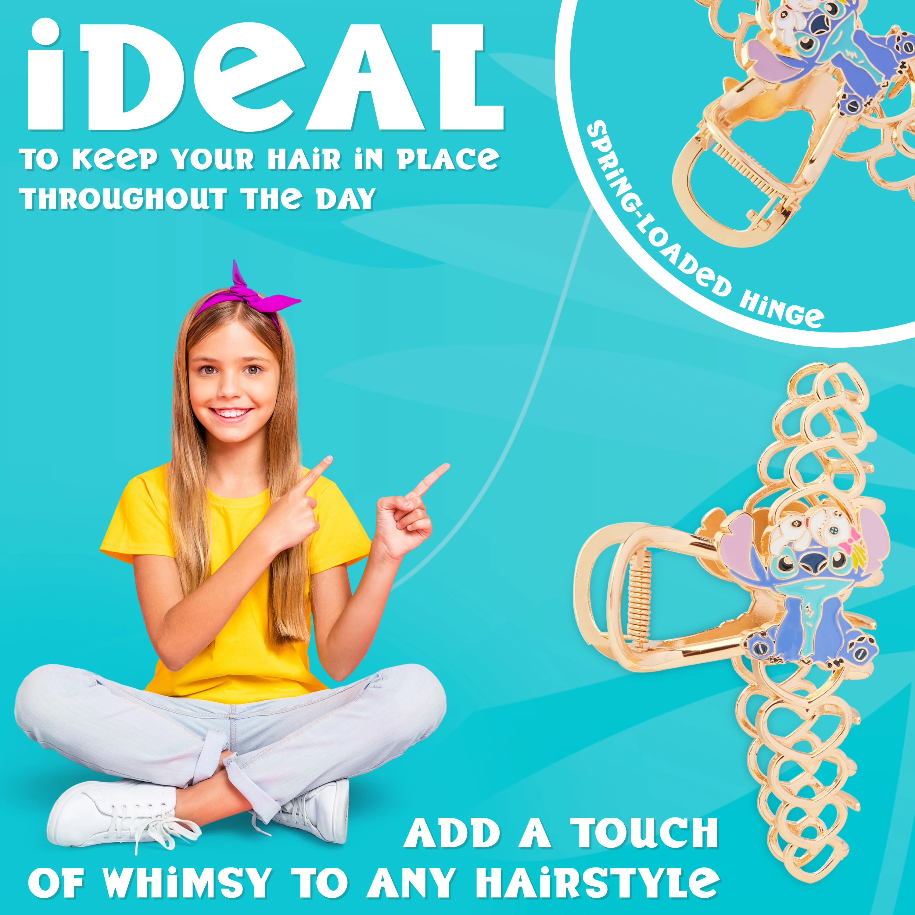 Disney Stitch Claw Hair Clip for Girls Teenagers, Cute Hair Accessories - Gifts for Girls - Image 5