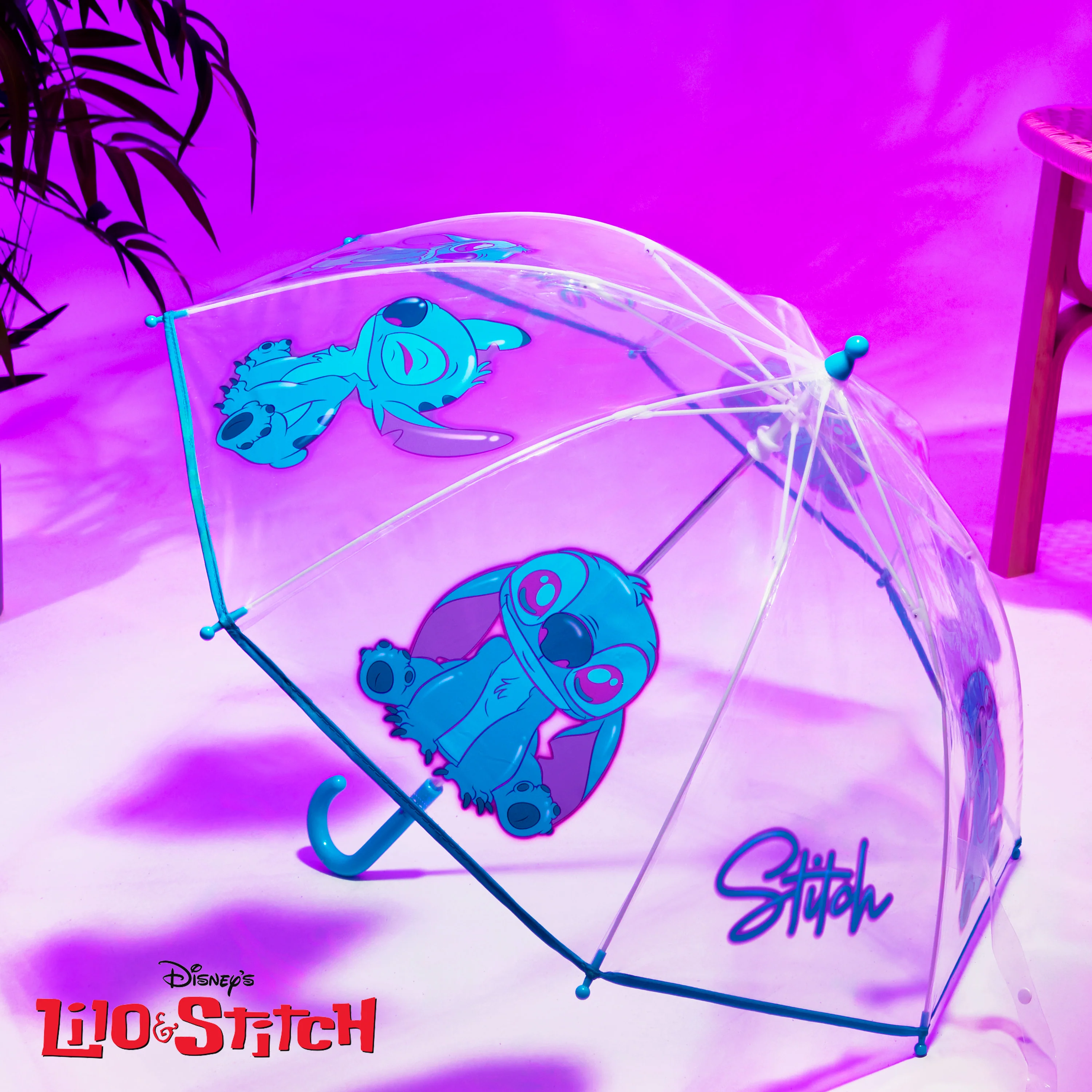 Disney Stitch Clear Dome Umbrella for Girls -Folding Transparent Umbrella - Image 2