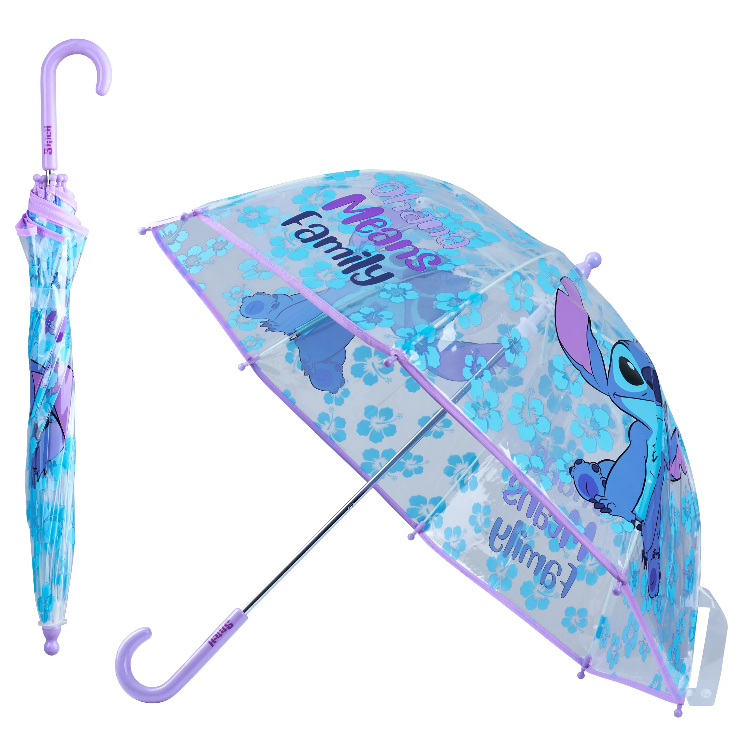 Disney Stitch Clear Dome Umbrella for Girls - Transparent Umbrella