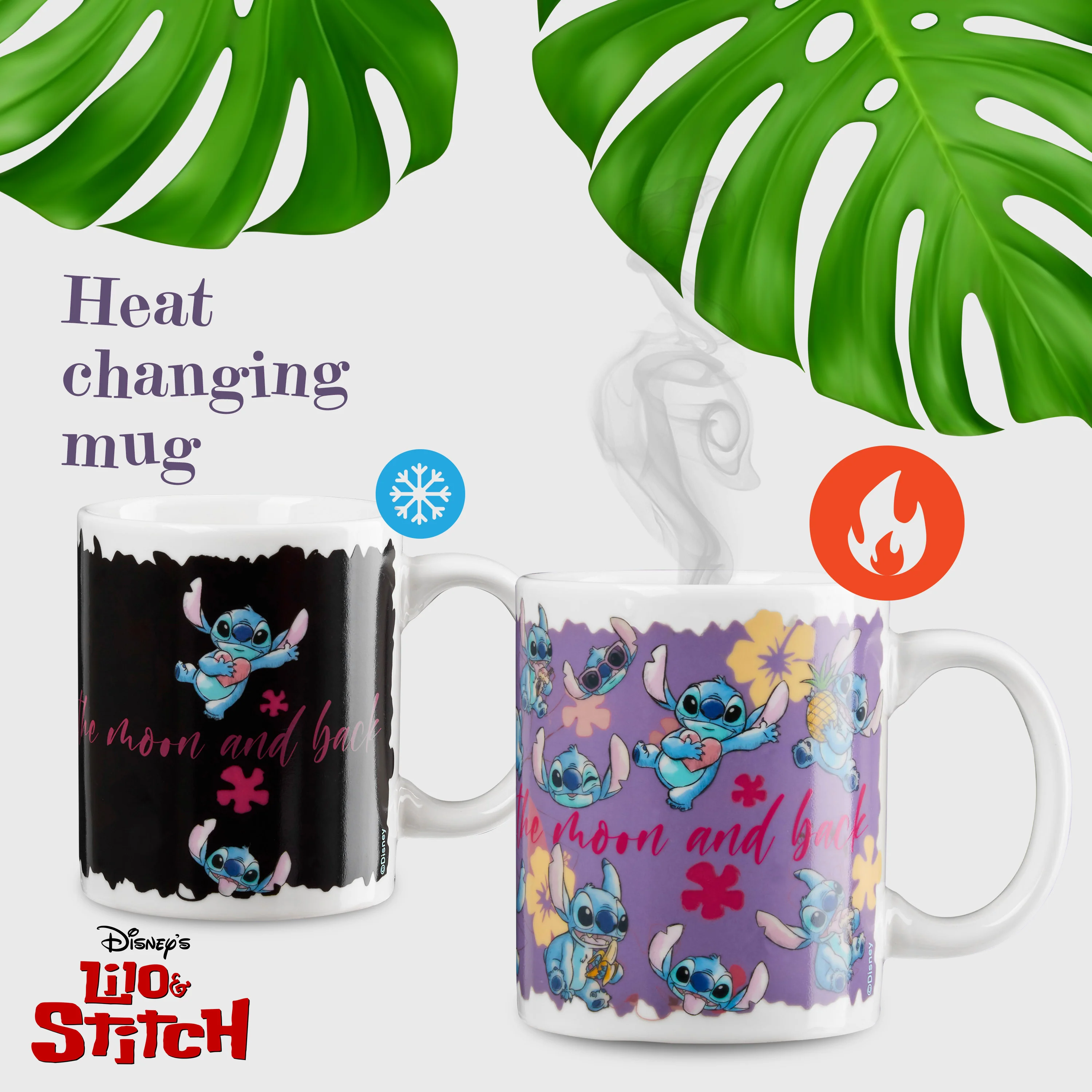 Disney Stitch Coffee Mug Women Teenagers Girls 312ml Ceramic Heat Colour Changing Mug Gift Set - Stitch Gifts for Her - Image 3