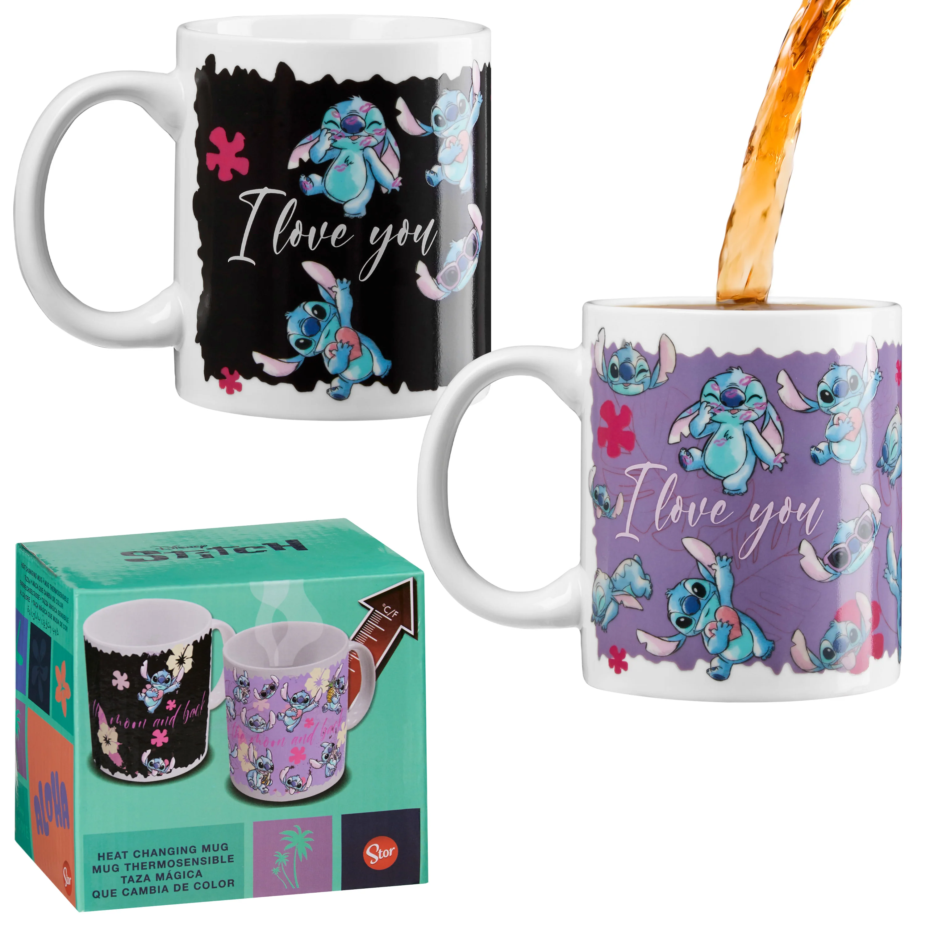 Disney Stitch Coffee Mug Women Teenagers Girls 312ml Ceramic Heat Colour Changing Mug