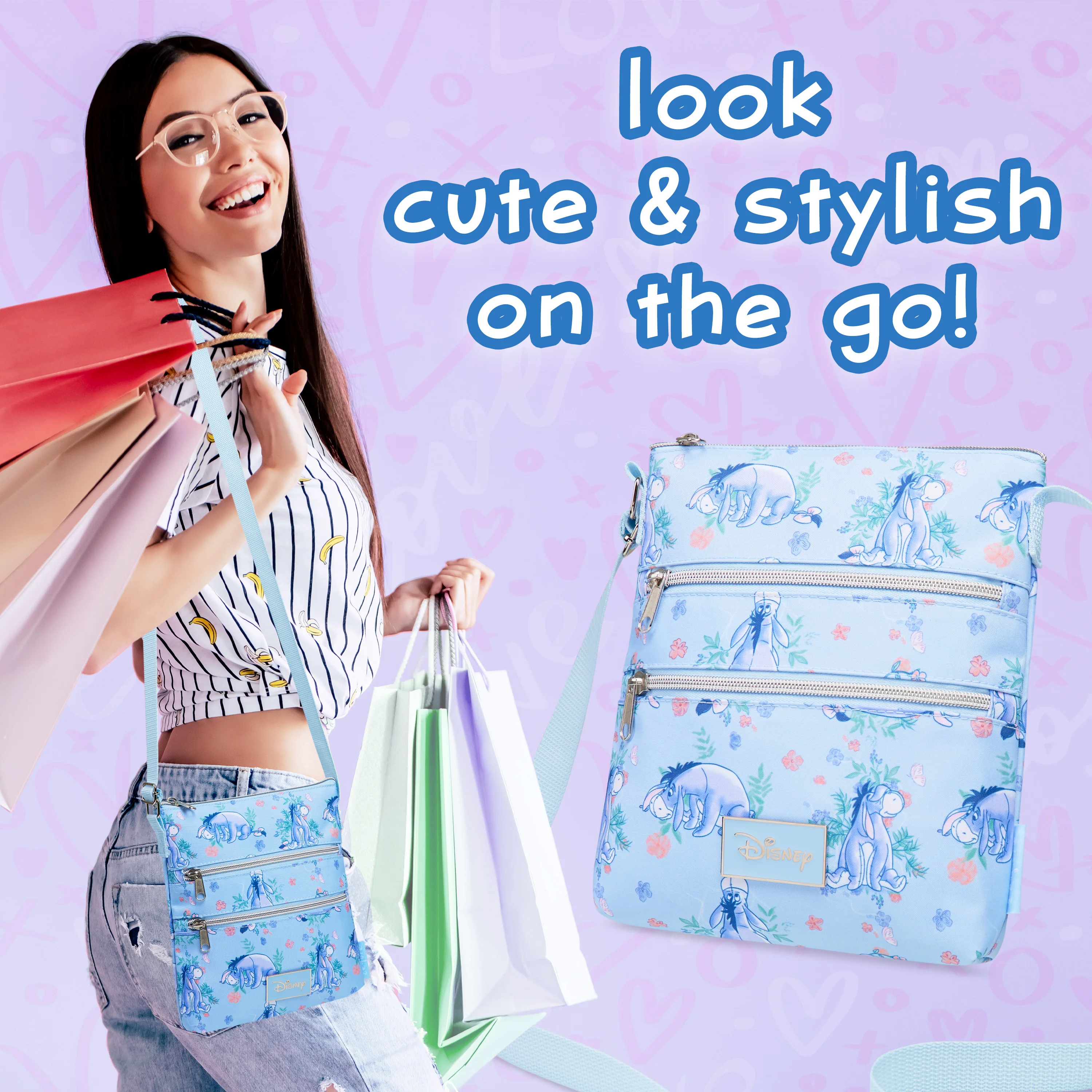 Disney Stitch Cross Body Bag for Girls Teenagers, Shoulder Bag with Adjustable Strap - Image 10