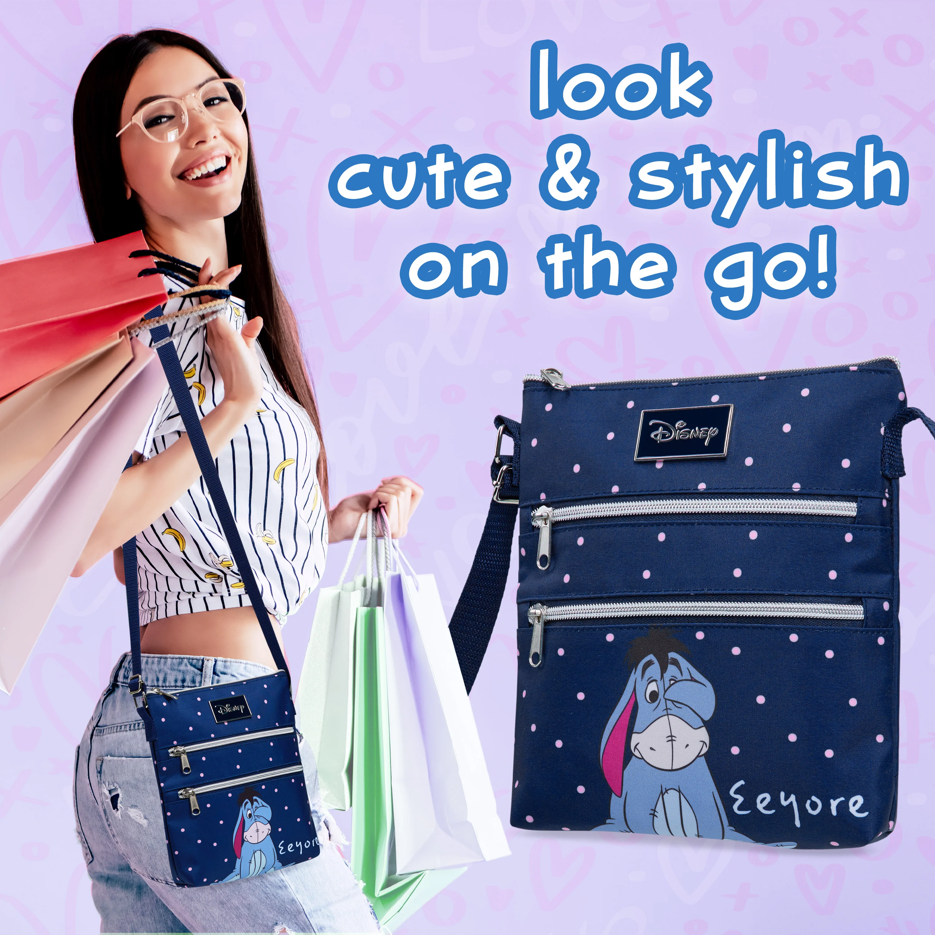 Disney Stitch Cross Body Bag for Girls Teenagers, Shoulder Bag with Adjustable Strap - Image 4