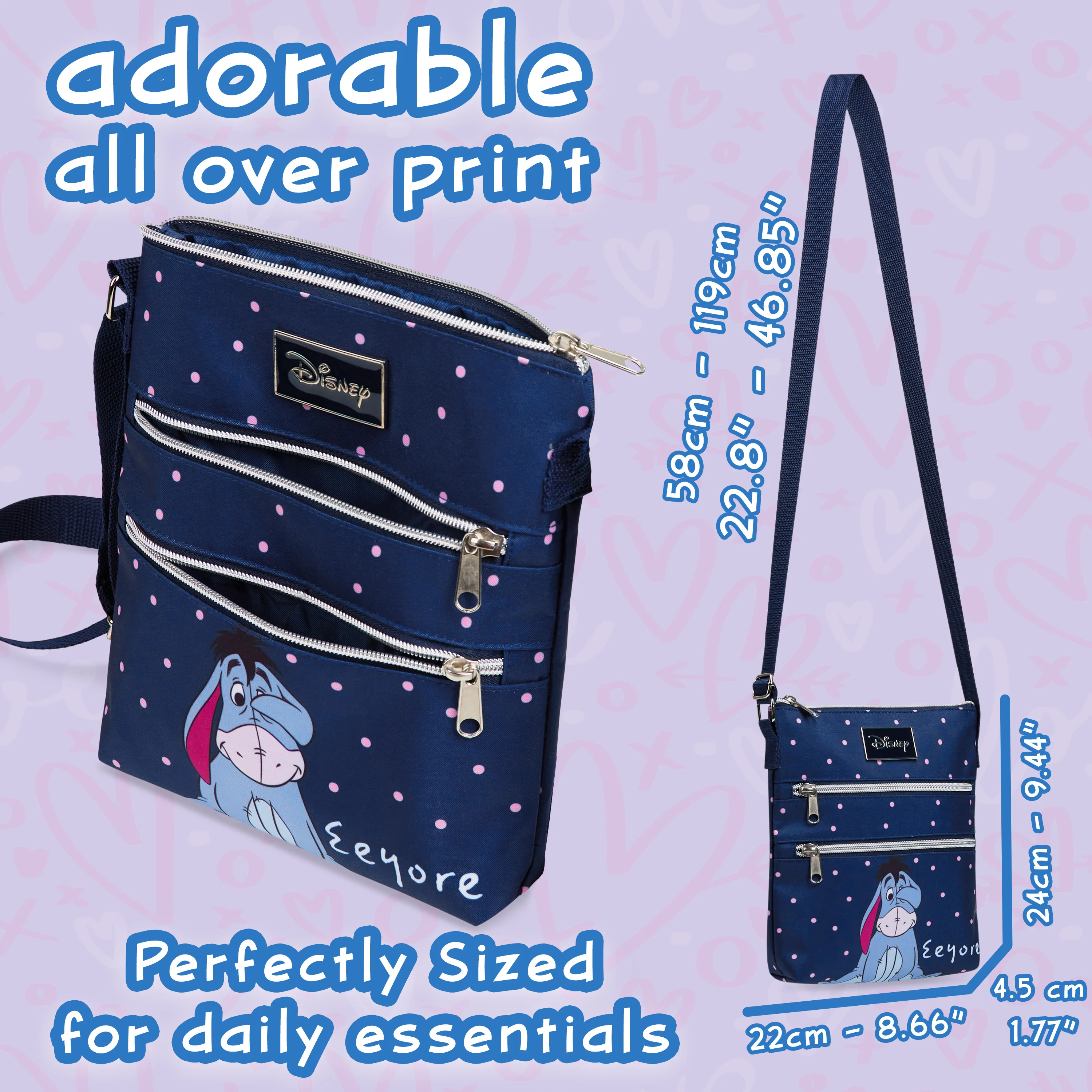 Disney Stitch Cross Body Bag for Girls Teenagers, Shoulder Bag with Adjustable Strap - Image 6