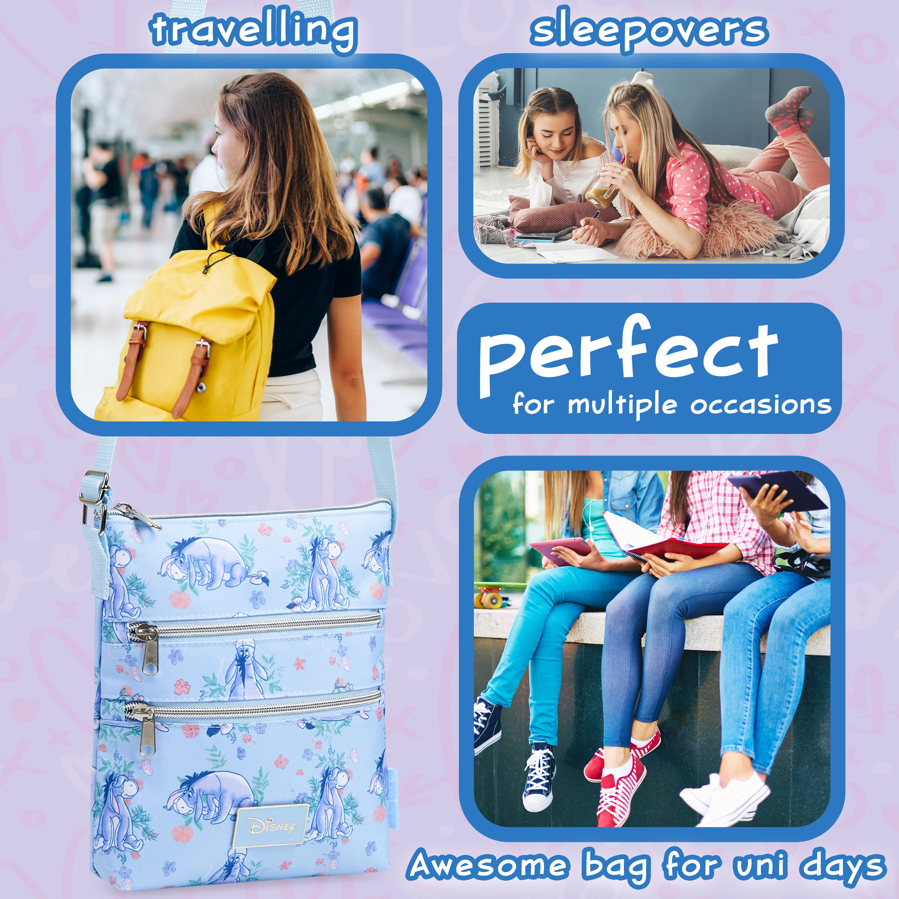 Disney Stitch Cross Body Bag for Girls Teenagers, Shoulder Bag with Adjustable Strap - Image 9