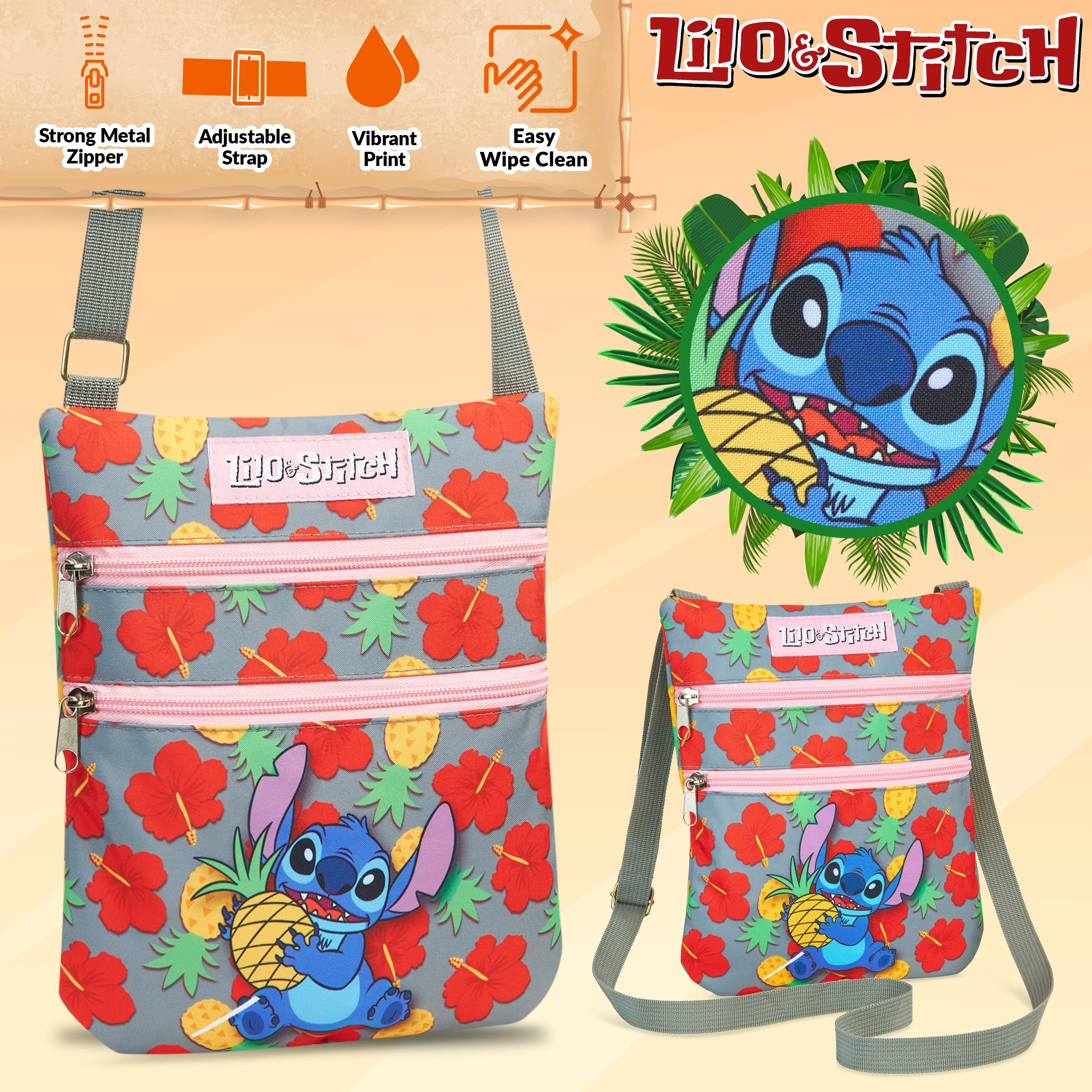 Disney Stitch Crossbody Bag for Girls Teens Shoulder Bag Long Strap Stitch Gifts - Image 3