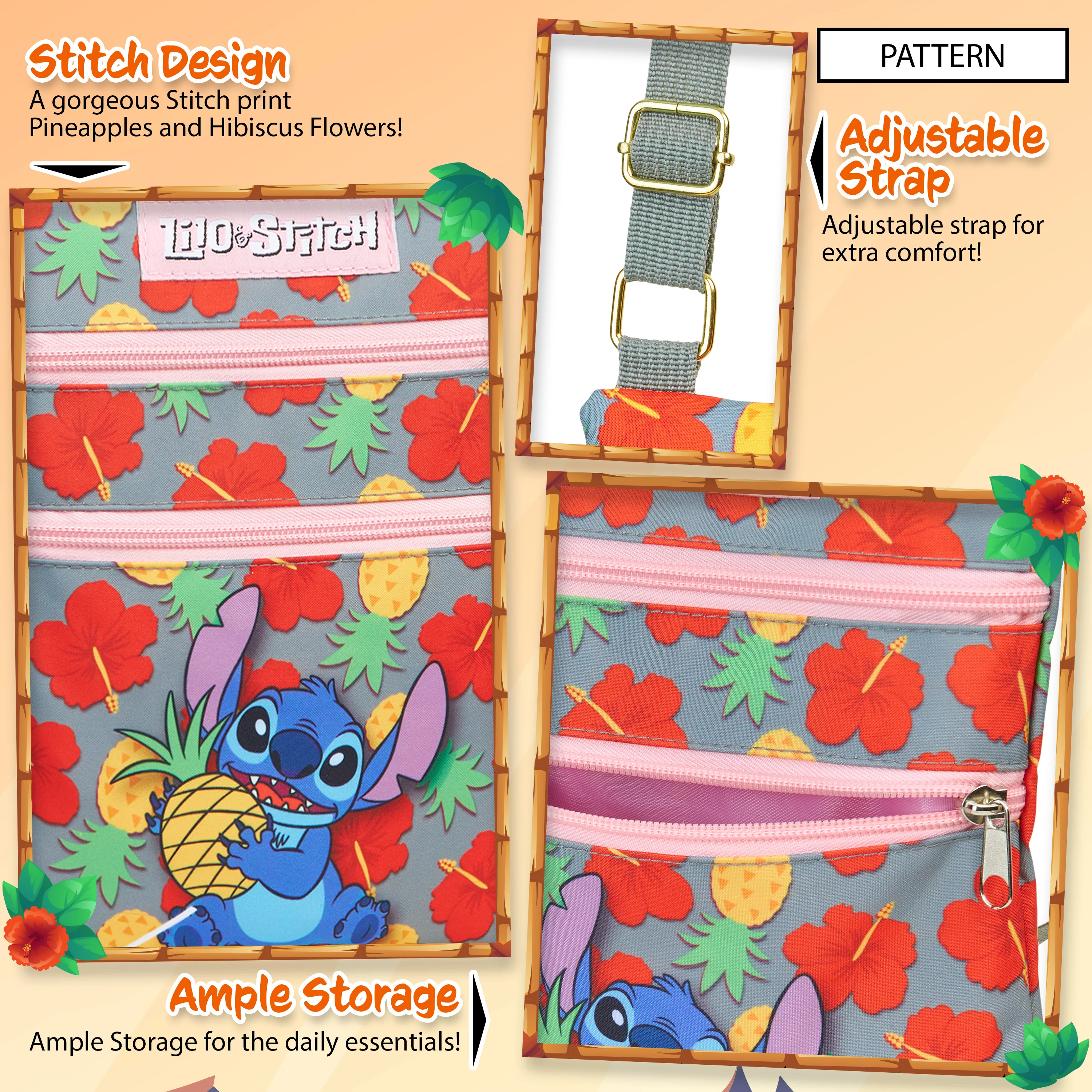 Disney Stitch Crossbody Bag for Girls Teens Shoulder Bag Long Strap Stitch Gifts - Image 5