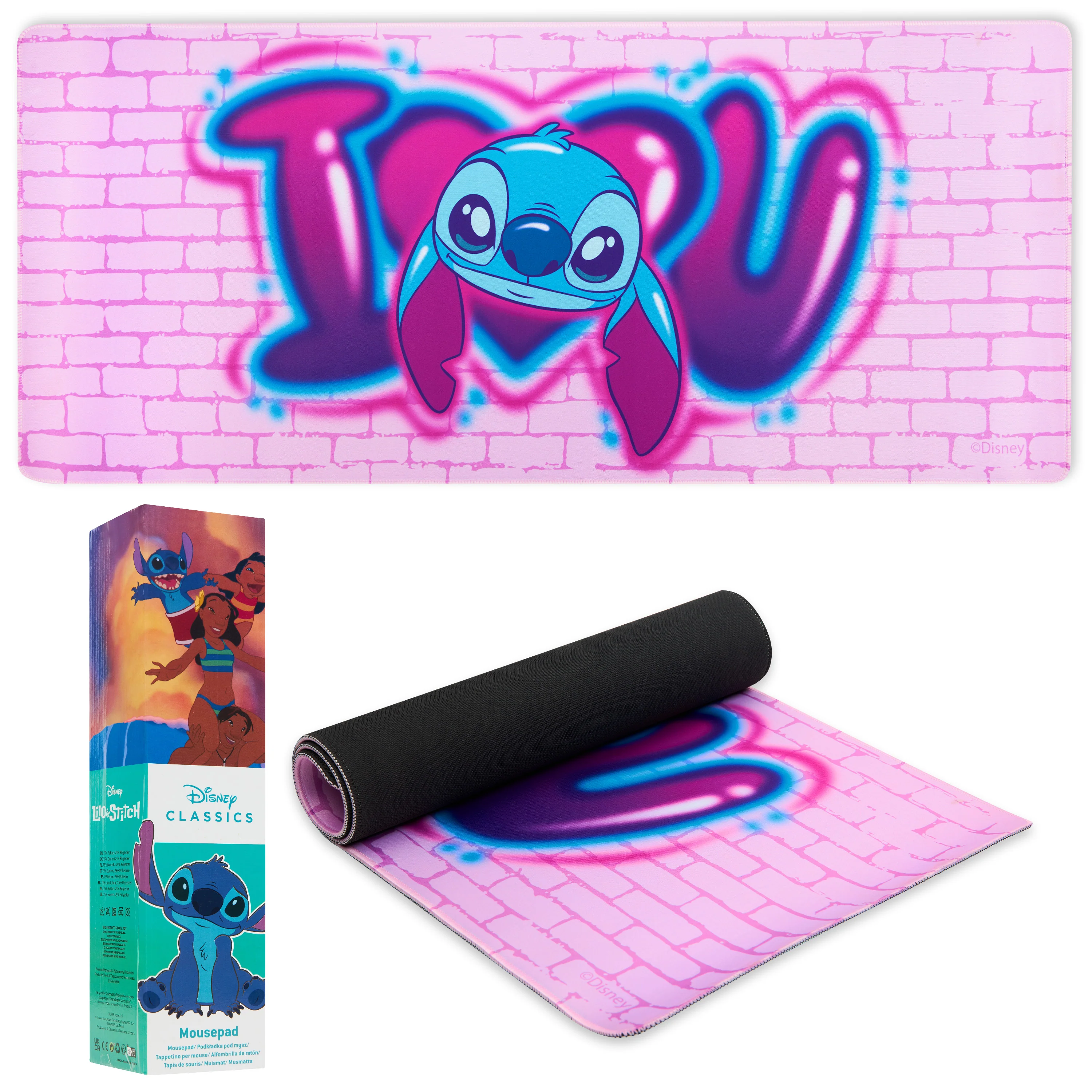 Disney Stitch Desk Mat Large Mouse Mat 80 x 36 cmDesk Protector Mat