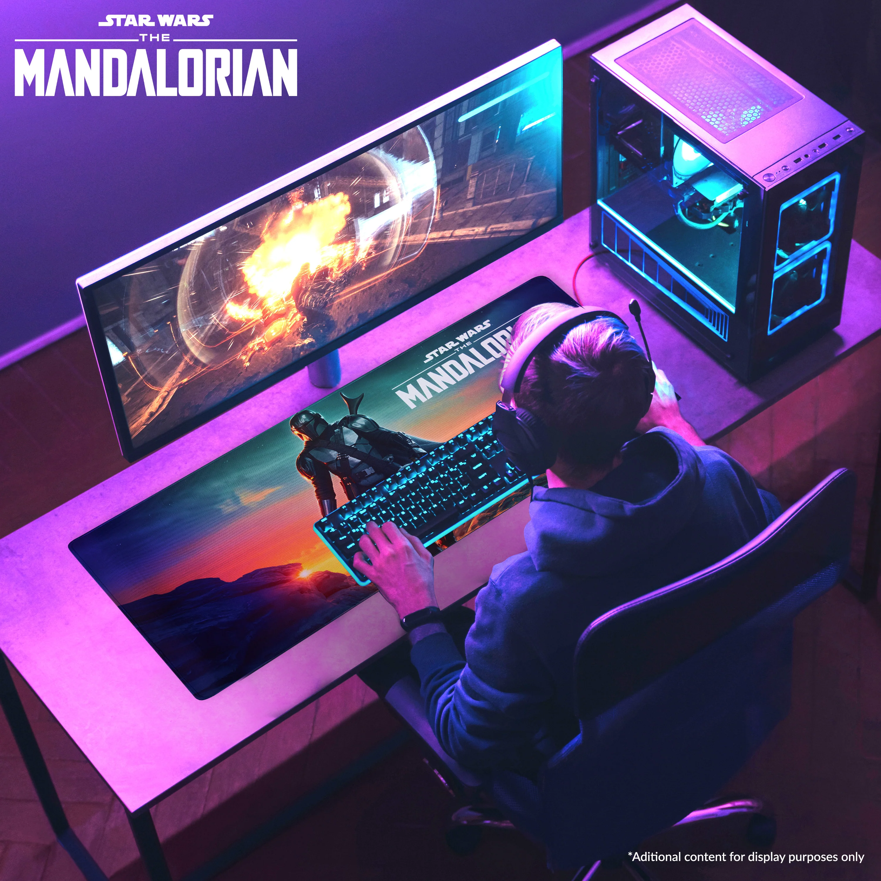 Disney Stitch Desk Mat, Large Mouse Mat - Mandalorian - Image 2