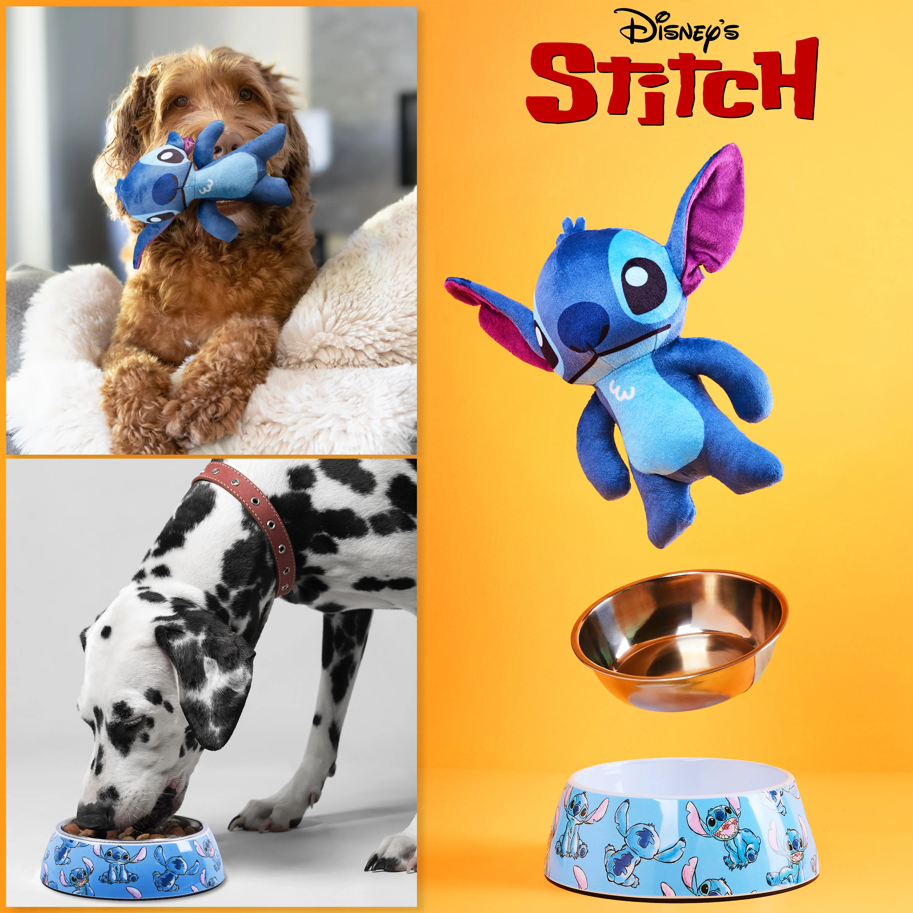 Disney Stitch Dog Toy and Food Bowl Set Squeaky Soft ToyNon Slip Food Bowl - Dog Gifts - Image 2