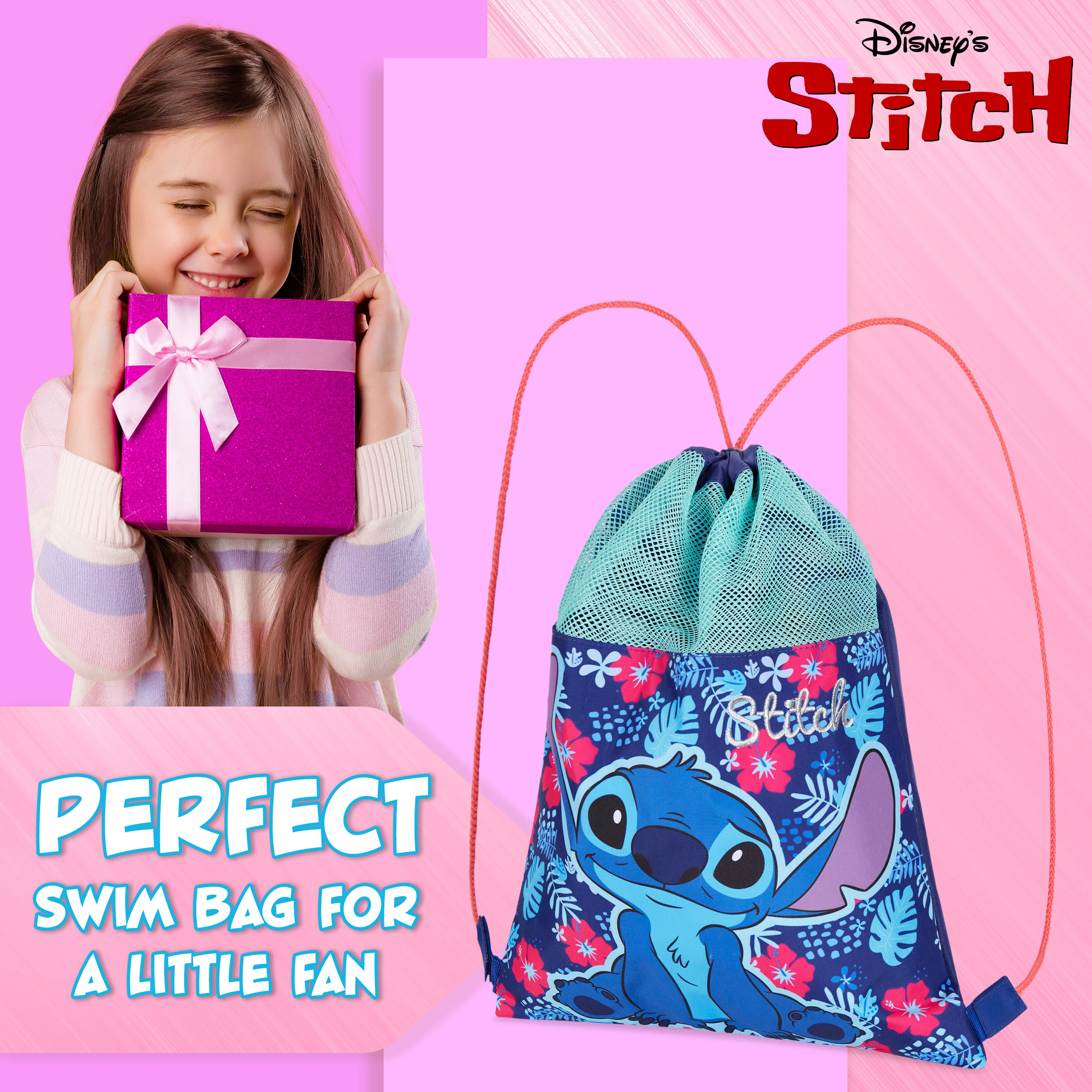 Disney Stitch Drawstring Bags for Kids Spiderman Swimming Bag - Image 3