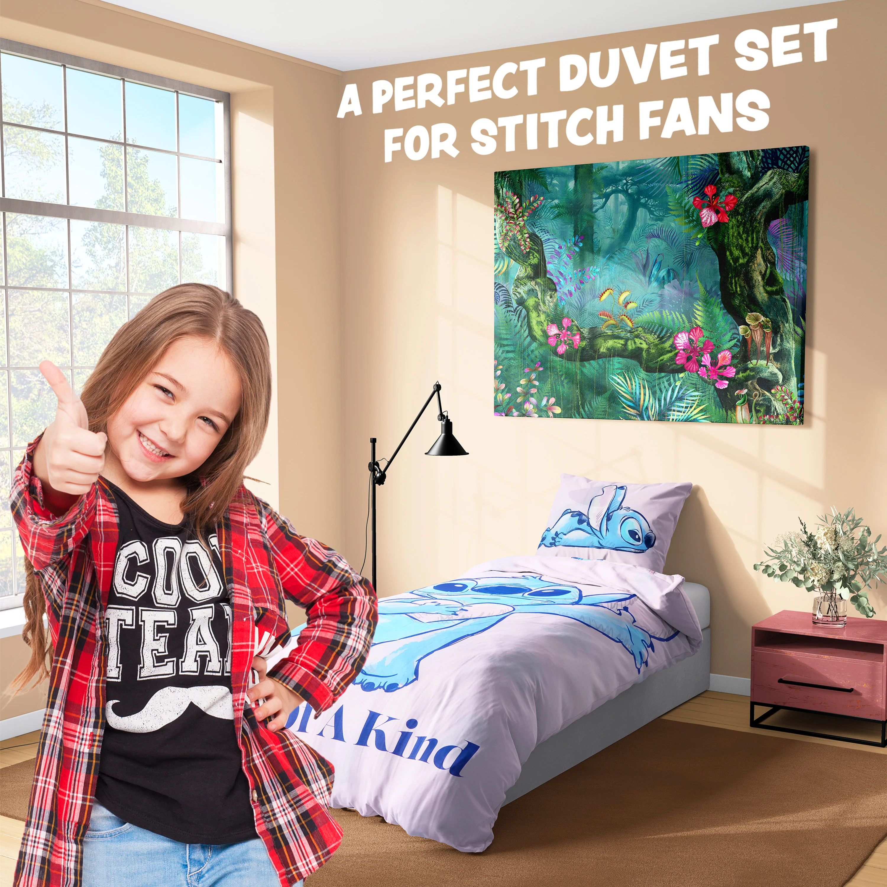 Disney Stitch Duvet Cover and Pillowcase Set Kids Teens Bedding Bedroom Accessories - Single (Pink Stitch Single) - Image 5