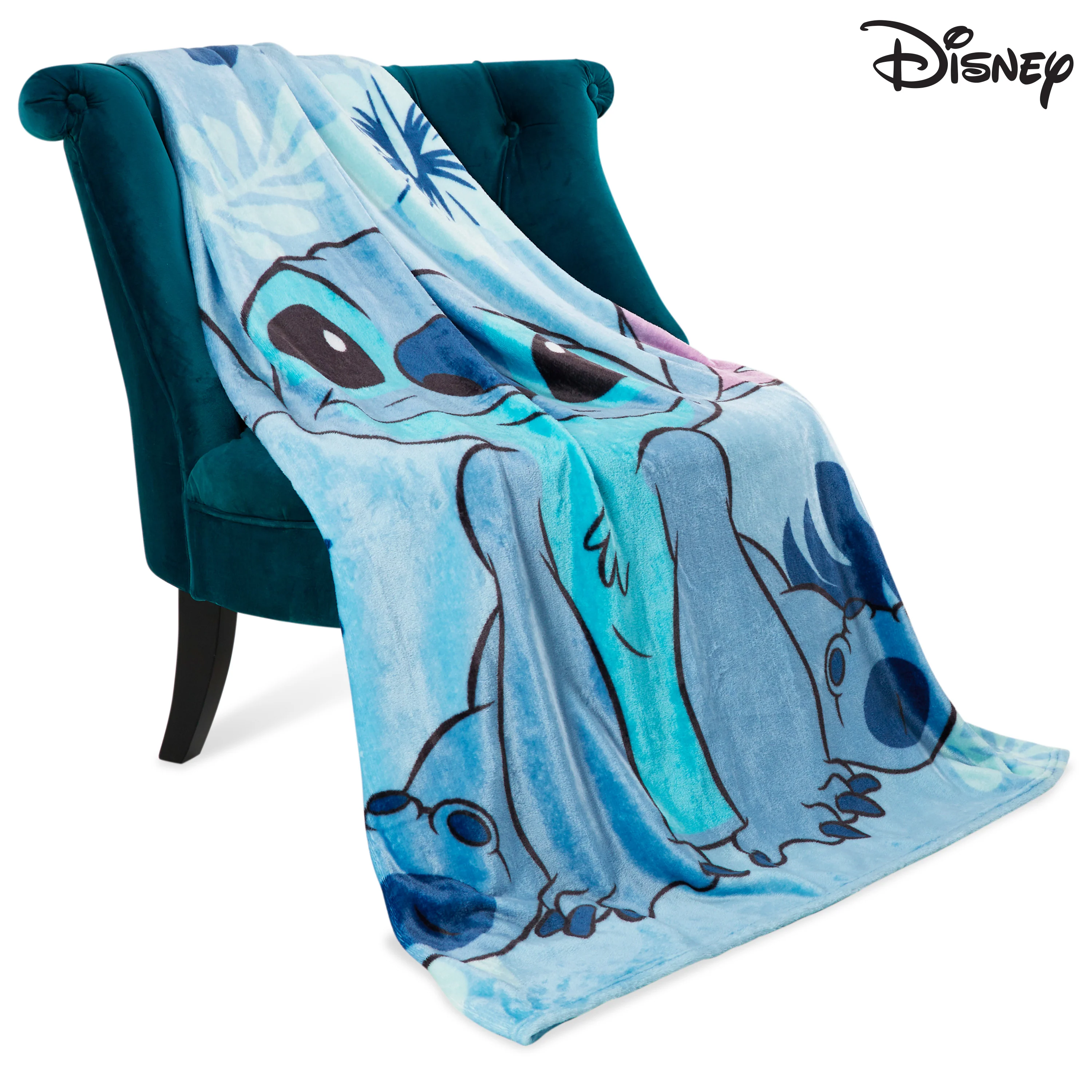Disney Stitch Fleece Blanket Super Soft Blanket - Light Blue Stitch - Image 3