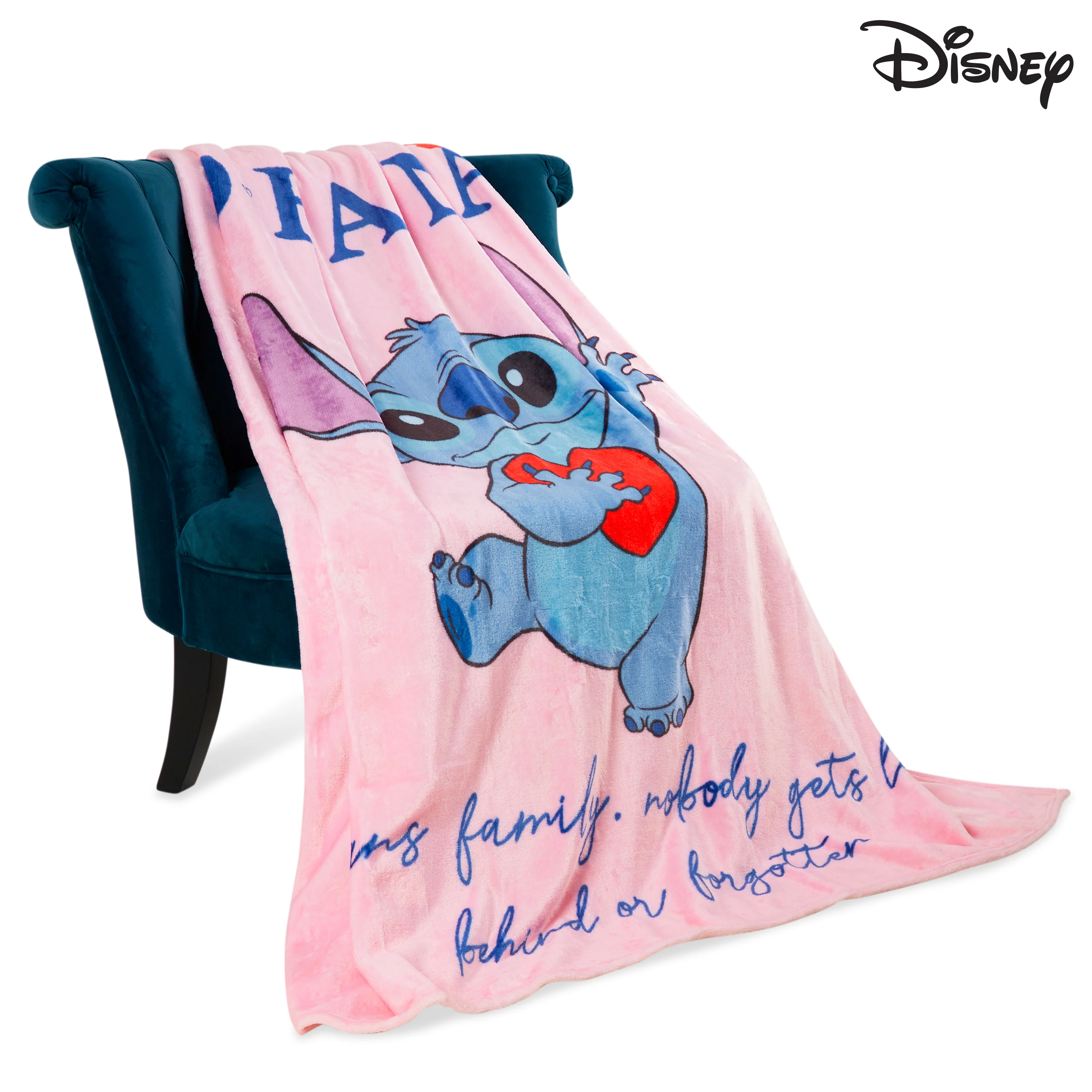 Disney Stitch Fleece Blanket Super Soft Blanket - Pink Stitch - Image 3