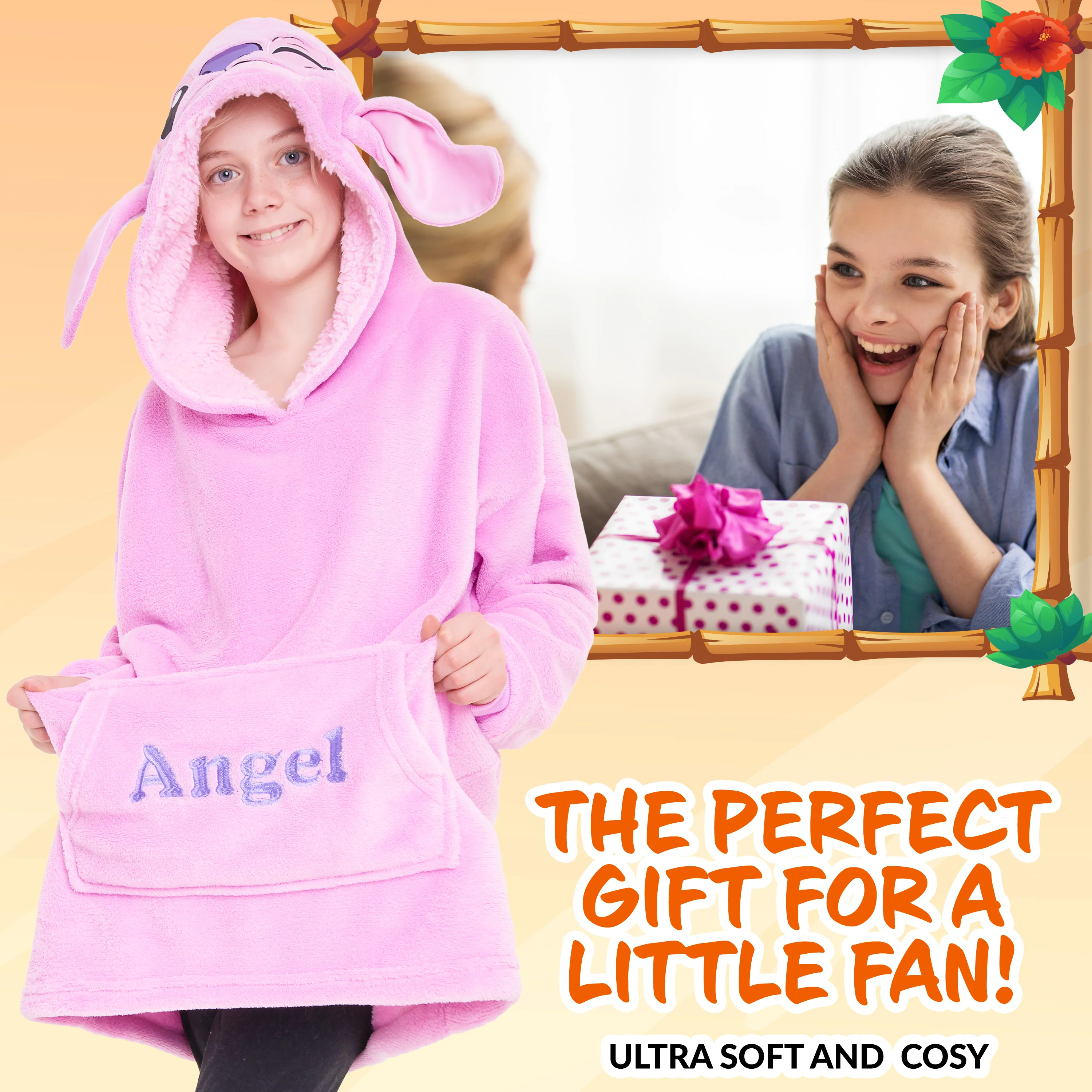 Disney Stitch Fleece Hoodie Blanket for Kids and Teenagers - One Size Fluffy Oversized Hoodie - Stitch Gifts - Image 5