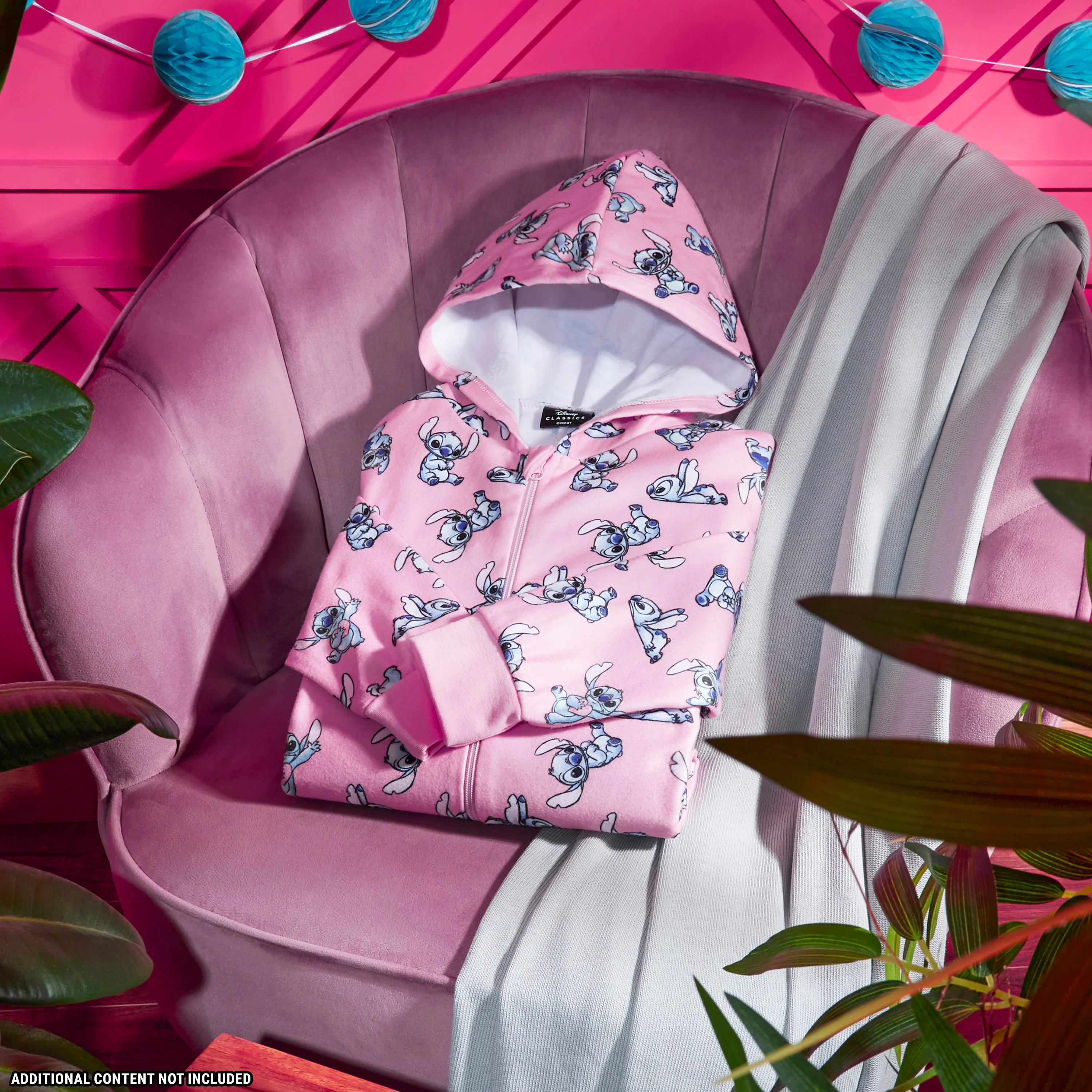 Disney Fleece Kids Onesie, Onesie for Kids - Stitch Pink - Image 2