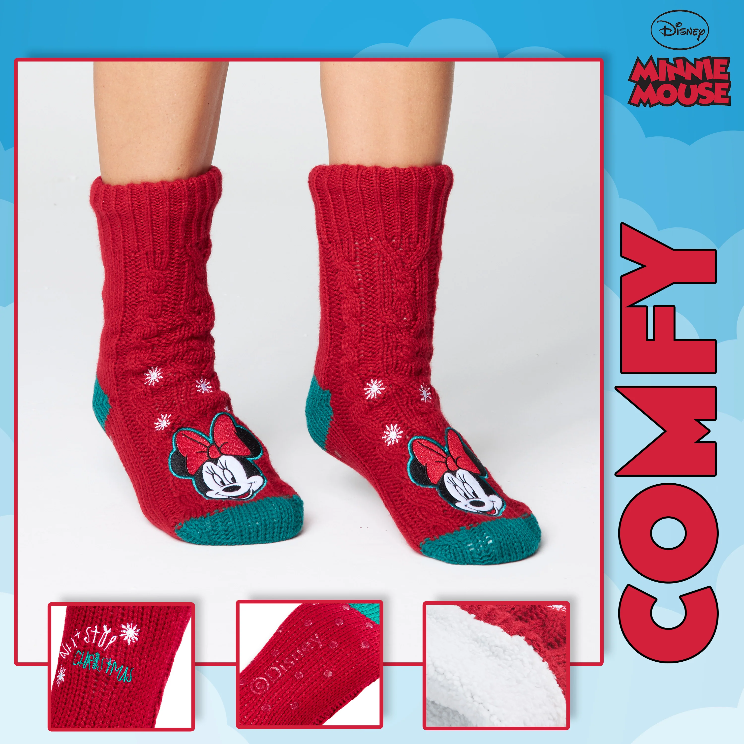 Disney Stitch Fluffy Socks Women Slipper Socks -Minnie Gifts - Image 5