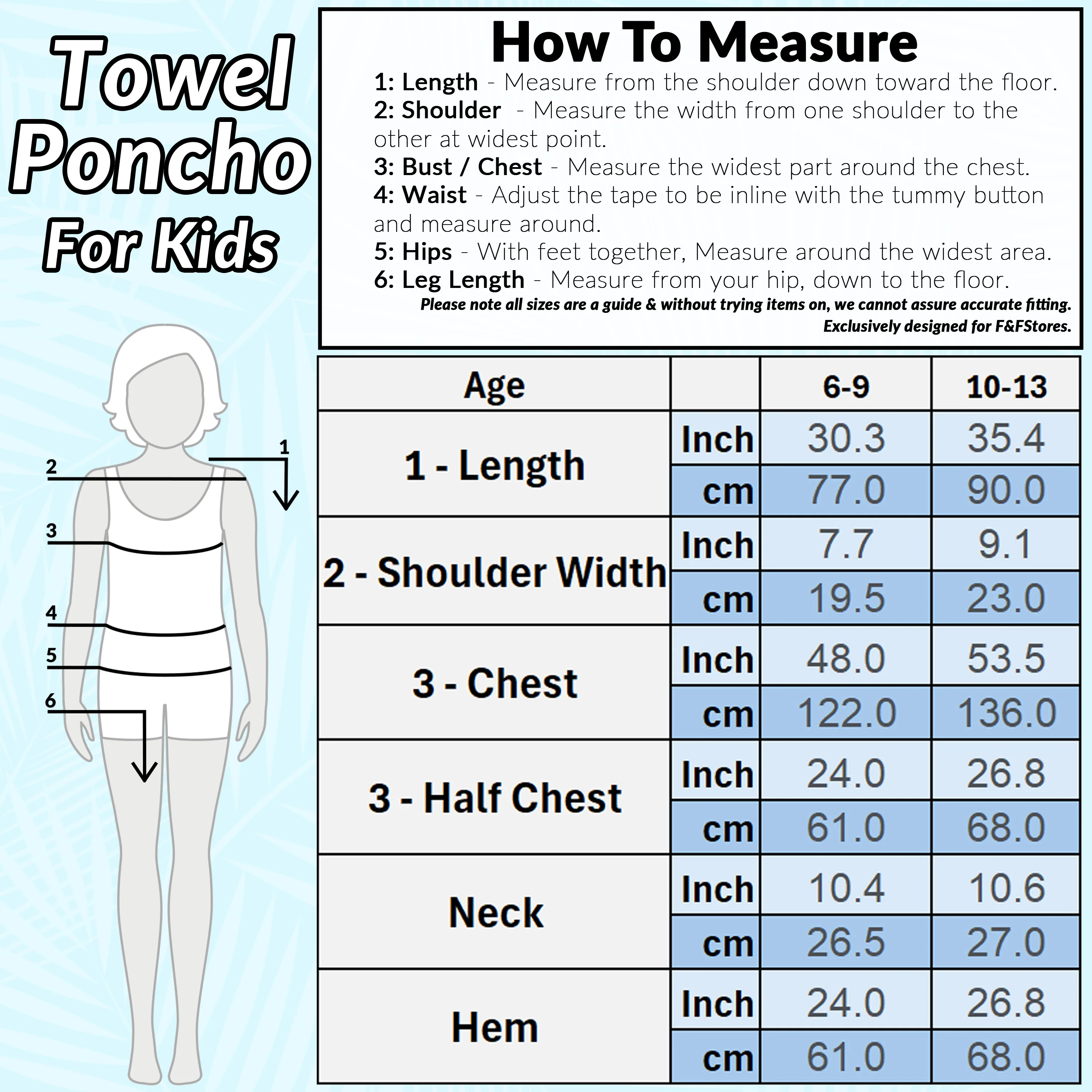 Disney Stitch for Kids & Teenagers Absorbent Changing Robe Poncho (10-13 Years) - Image 6
