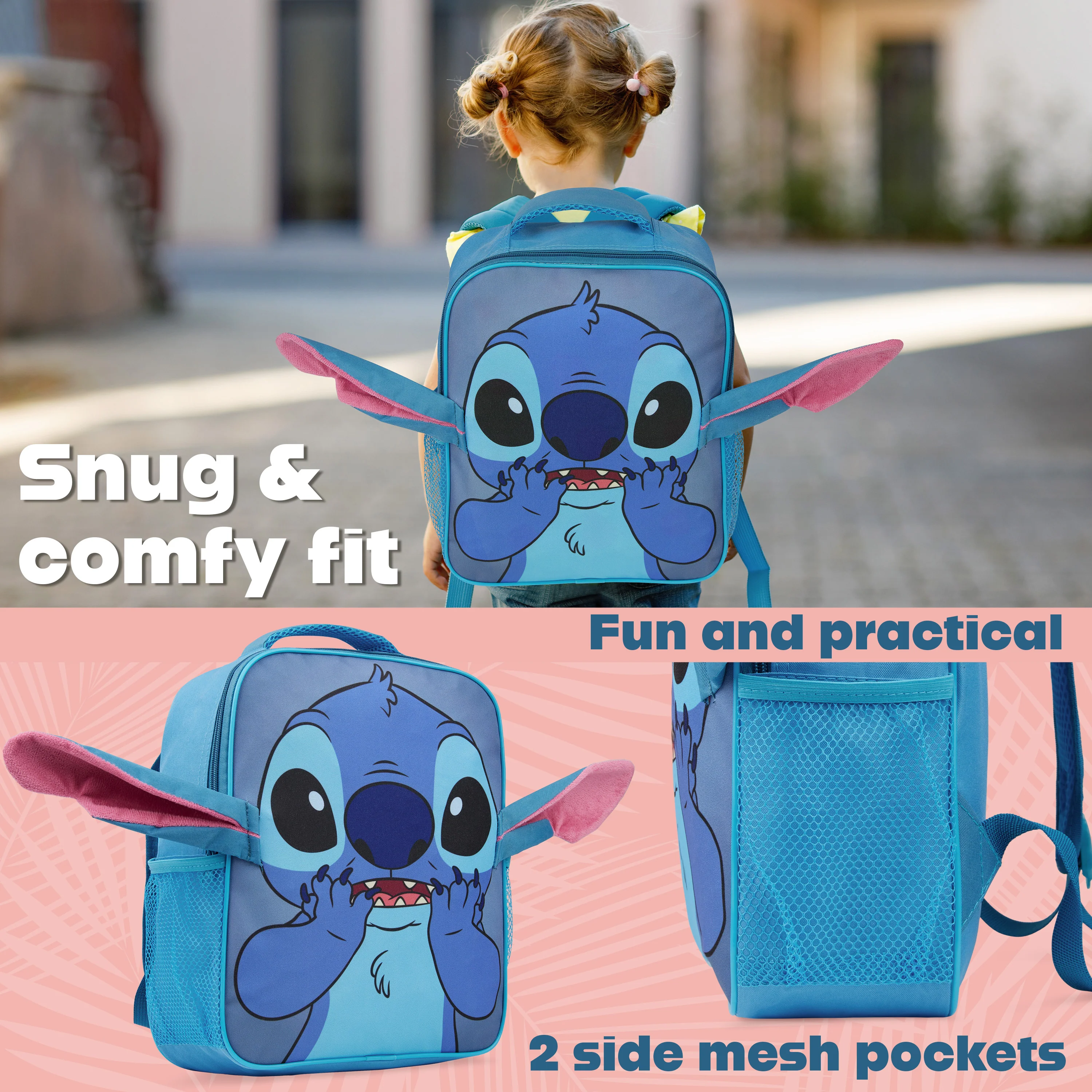Disney Stitch Girls Backpack for Kids & Toddlers Cute Rucksack Preschool Nursery Bag - Image 4