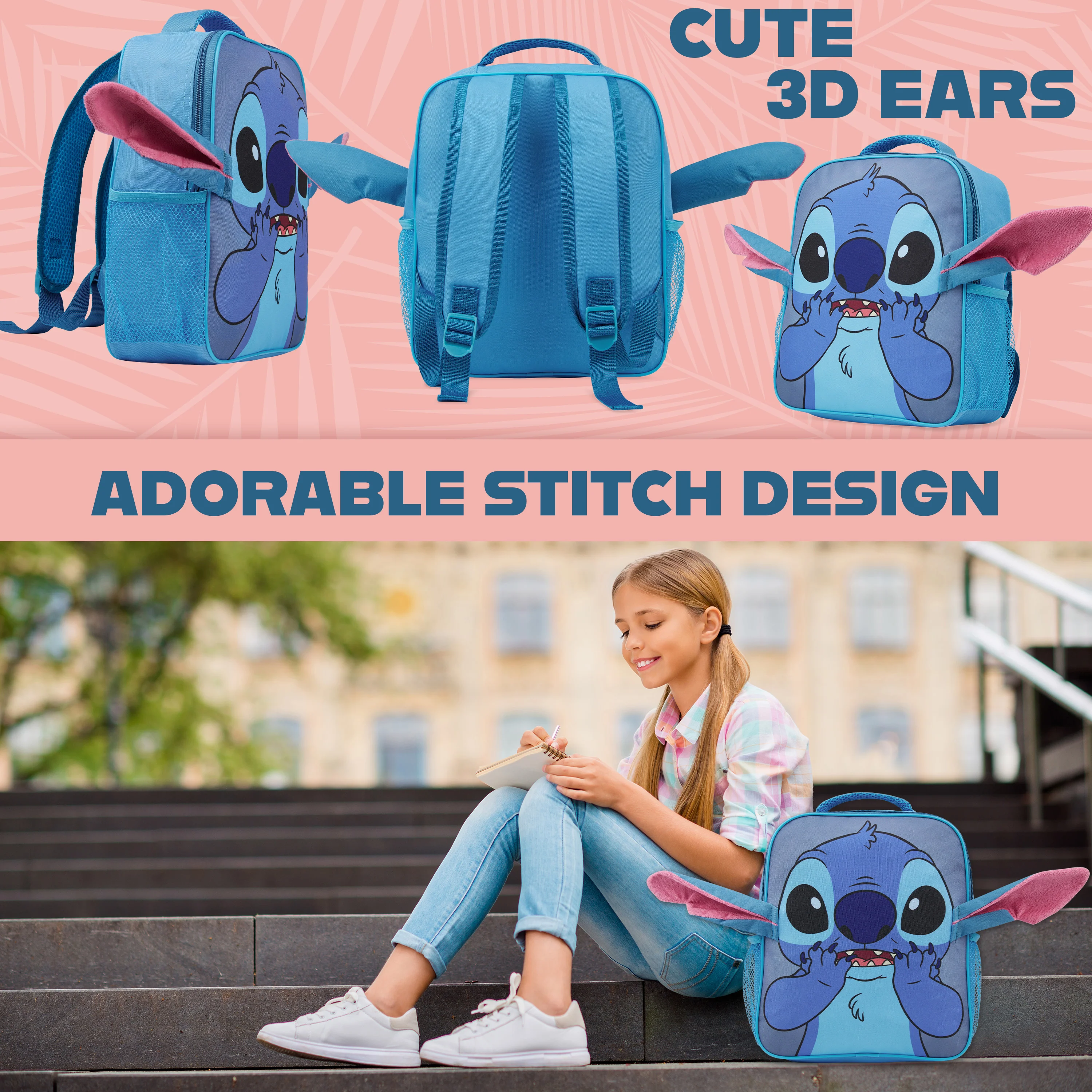 Disney Stitch Girls Backpack for Kids & Toddlers Cute Rucksack Preschool Nursery Bag - Image 5
