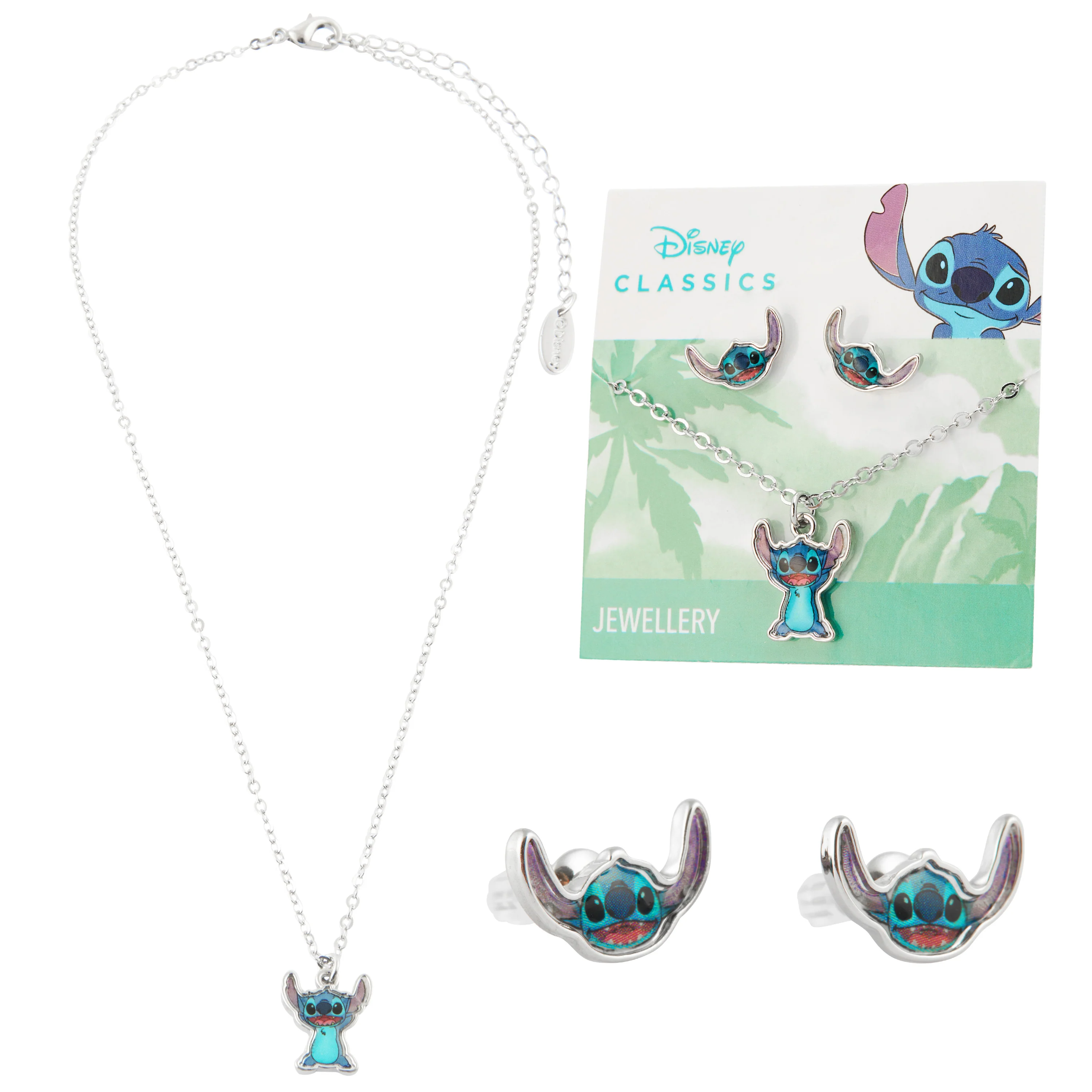 Disney Stitch Jewellery Set - Earrings, Bracelet & Necklace - Stitch