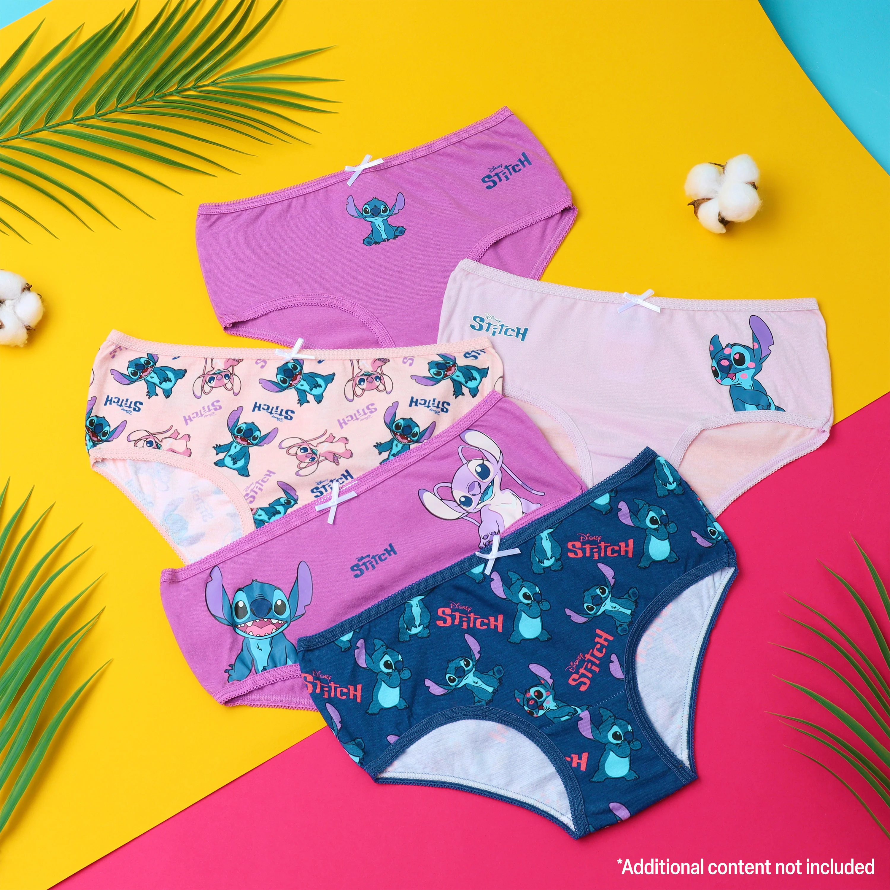 Disney Stitch Girls Knickers, Comfy Breathable Cotton Underwear for Kids and Teenagers - Image 2