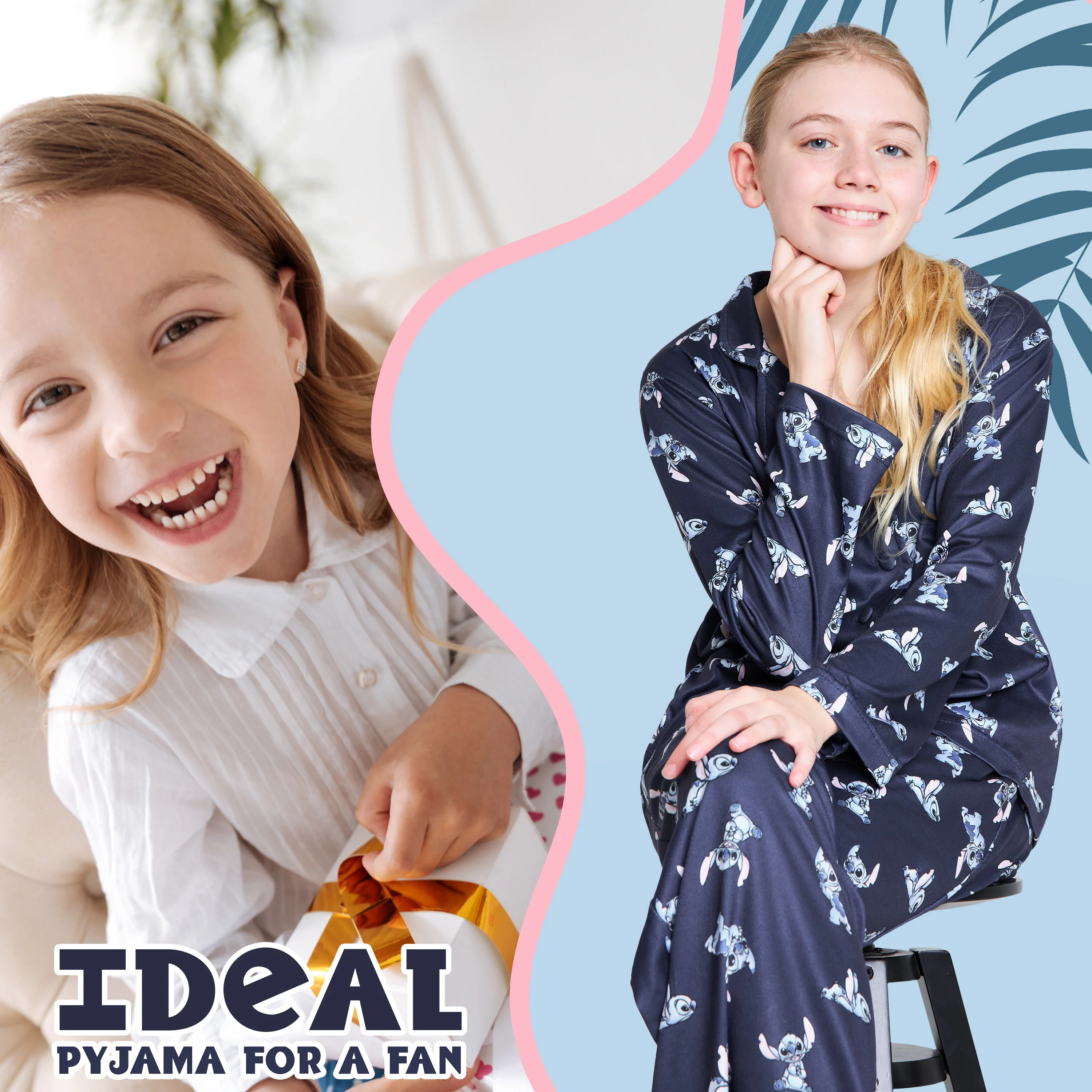 Disney Stitch Girls PJs for Kids Teenagers - 2 Piece Long Girls Pyjamas - Image 3