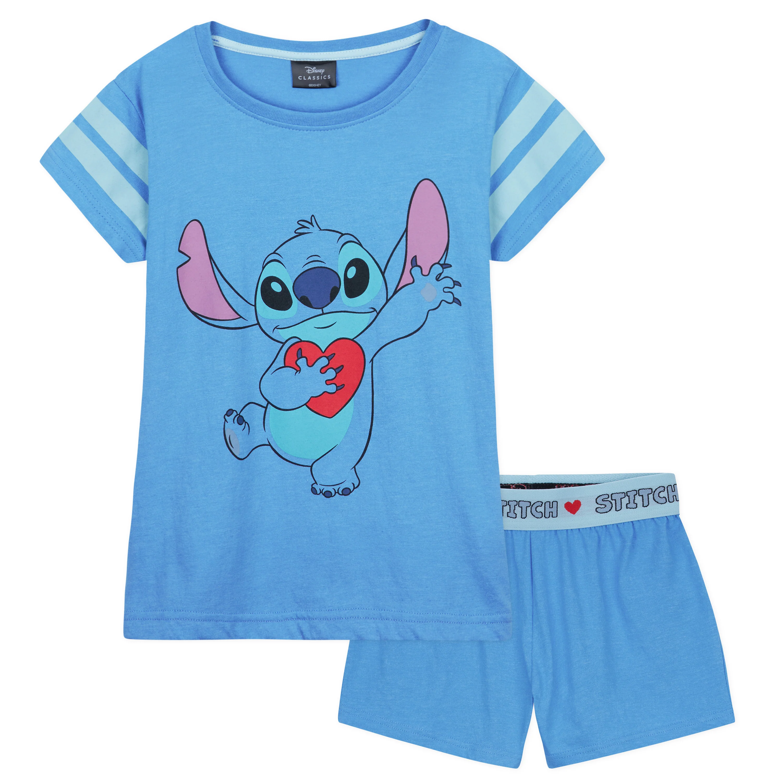 Disney Stitch Girls Pyjamas for Kids and Teens 2 Piece Nightwear