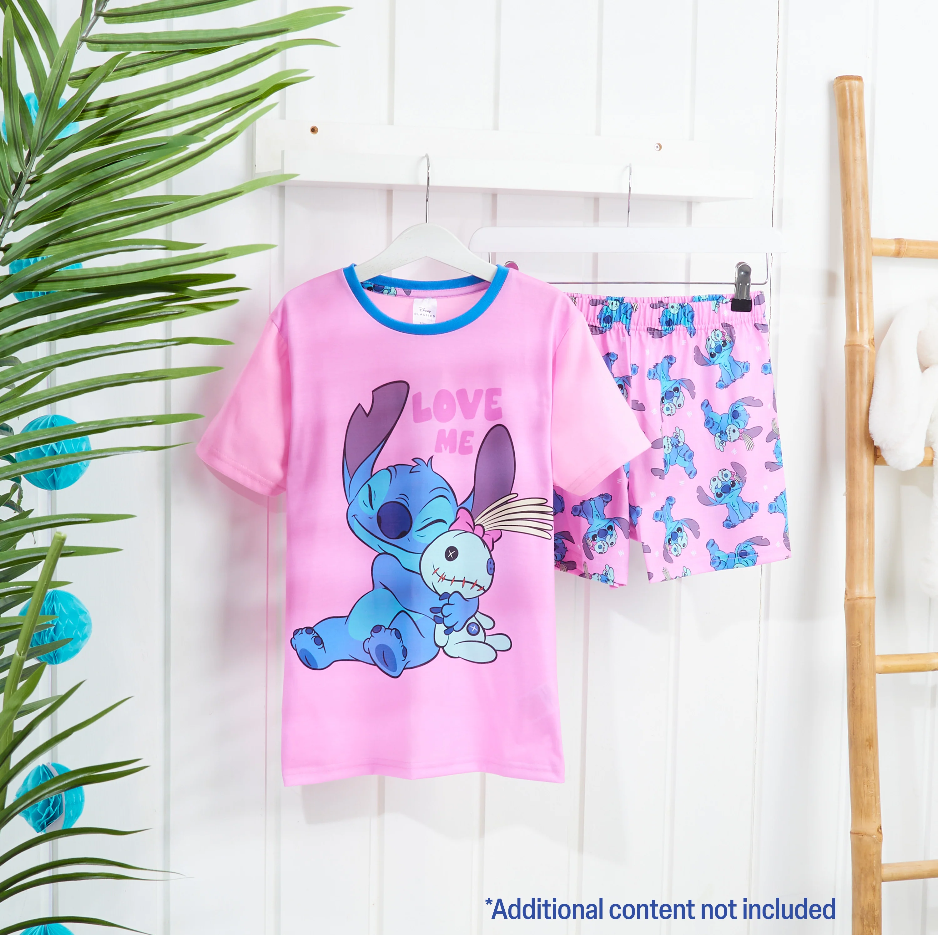 Disney Stitch Girls Short Pyjama Set, Soft Breathable Lounge Wear - Stitch Gifts for Girls - Image 2