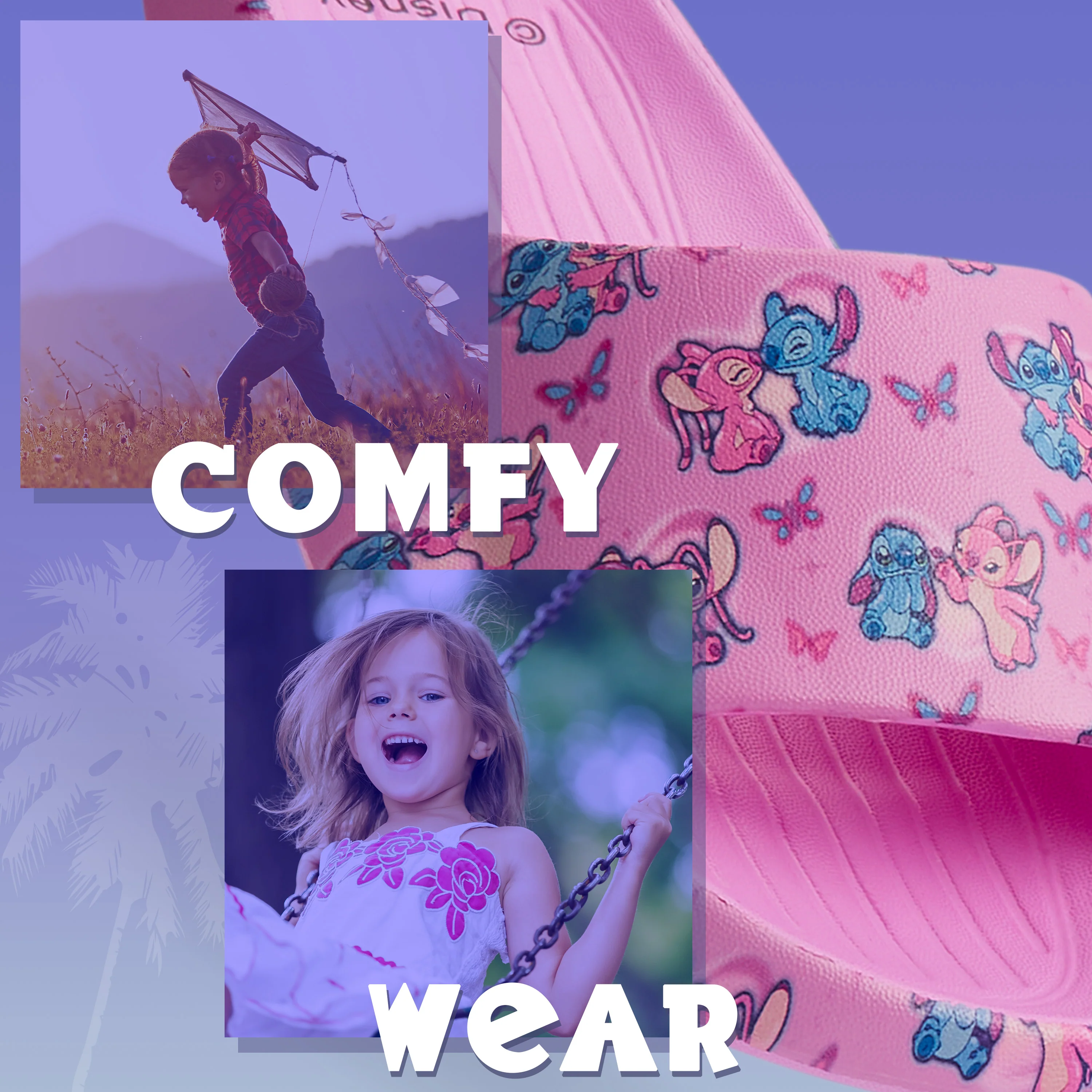 Disney Stitch Girls Sliders, Beach or Pool Shoes for Kids - Pink Fuchsia - Image 5