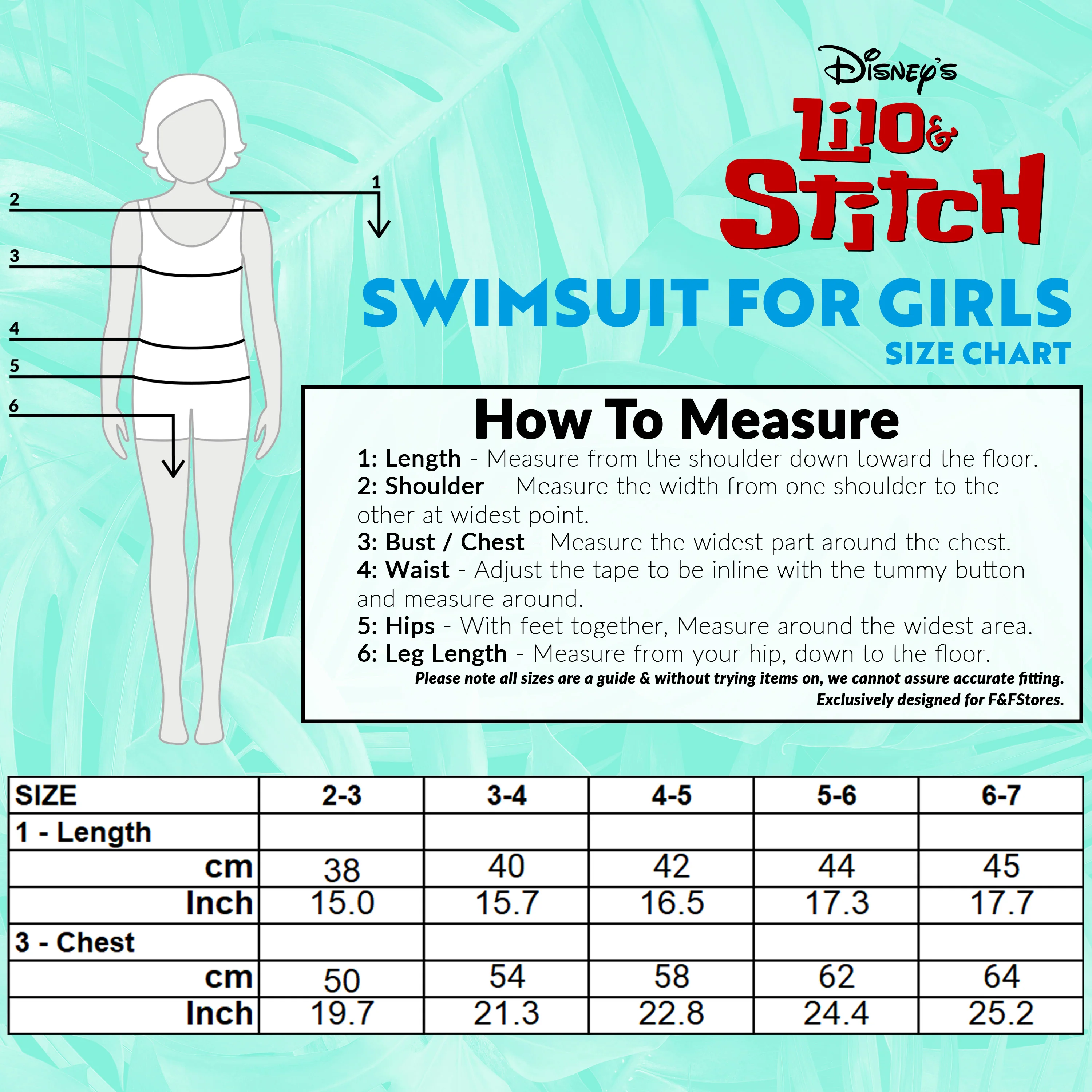 Disney Stitch Girls Swimming Costume Stretchy One Piece Swimsuit - Image 6