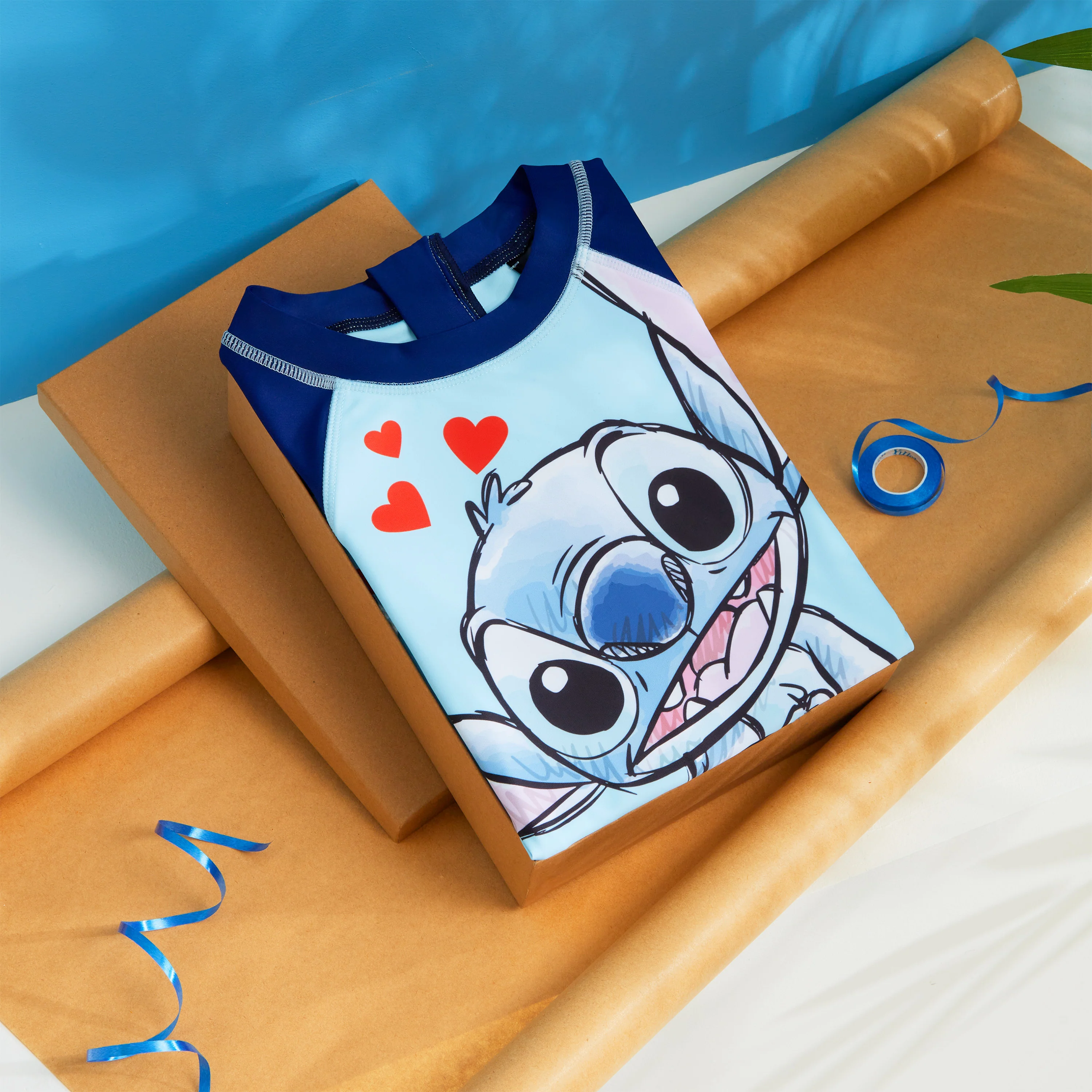Disney Stitch Girls Swimming Costume Summer Long Sleeve Teenagers Swimwear - Image 2