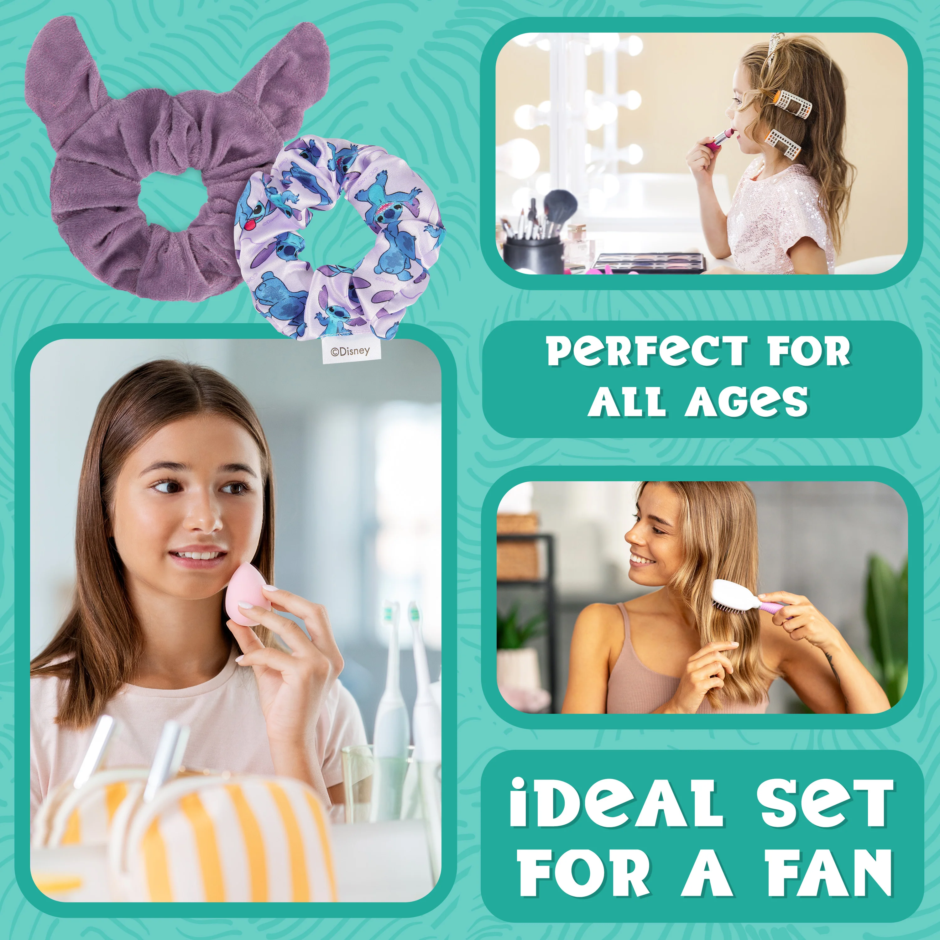 Disney Stitch Hair Clips and Hair Accessories Set Scrunchie Brush - Stitch Gifts - Image 4
