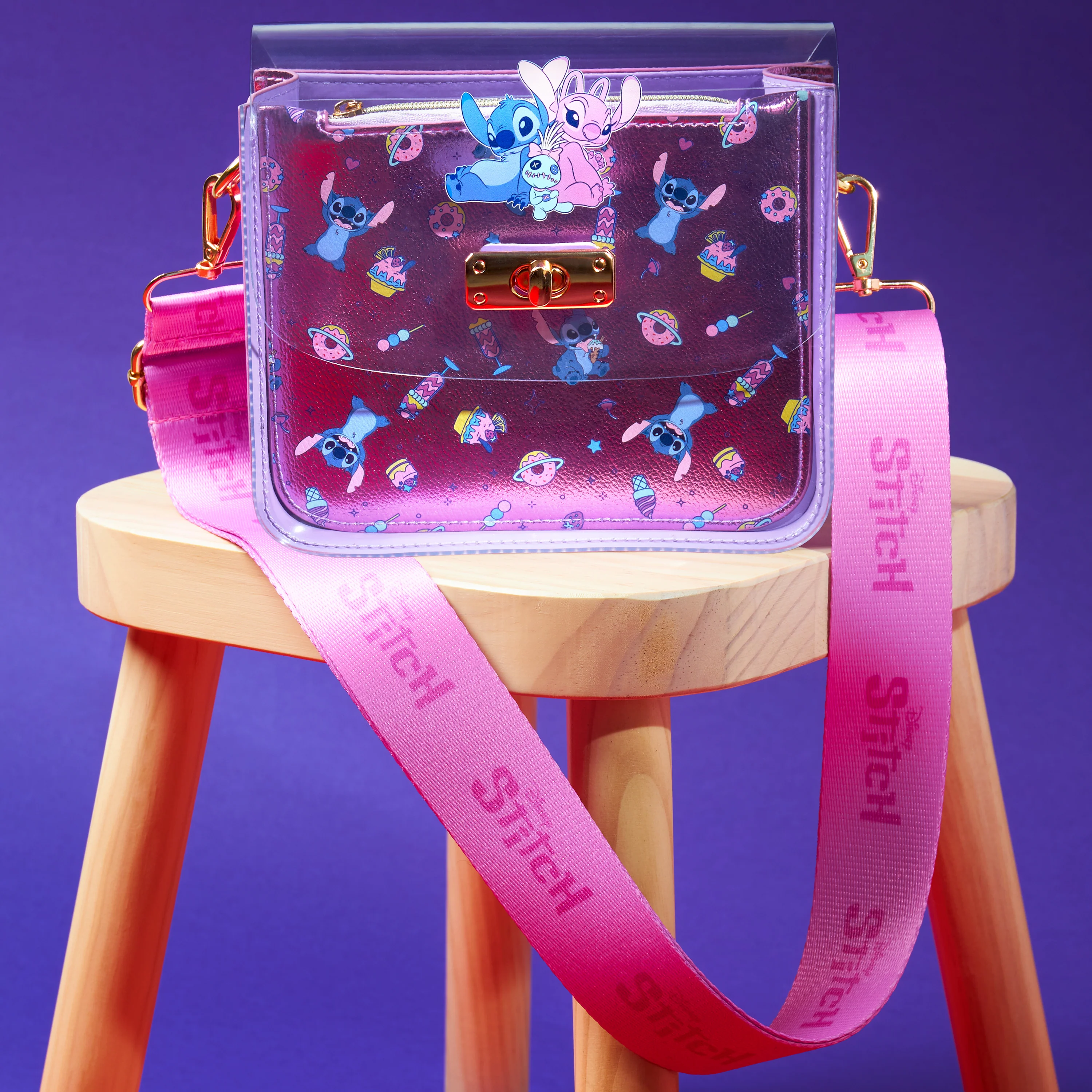 Disney Stitch Handbag for Girls Teens Crossbody Shoulder Bag and Zipped Coin Purse Travel Holiday Shopping Stitch Gifts - Image 5