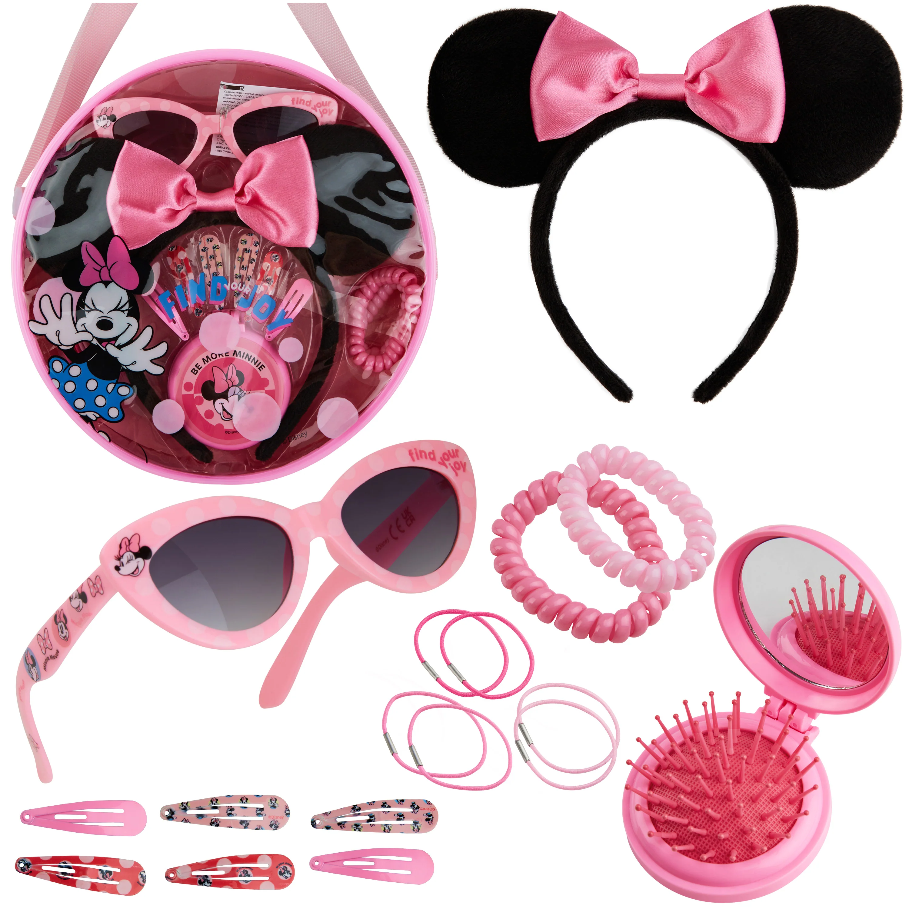 Disney Stitch Handbag for Kids Cute Shoulder Bag with UV400 Sunglasses Hair Clip Hair bands