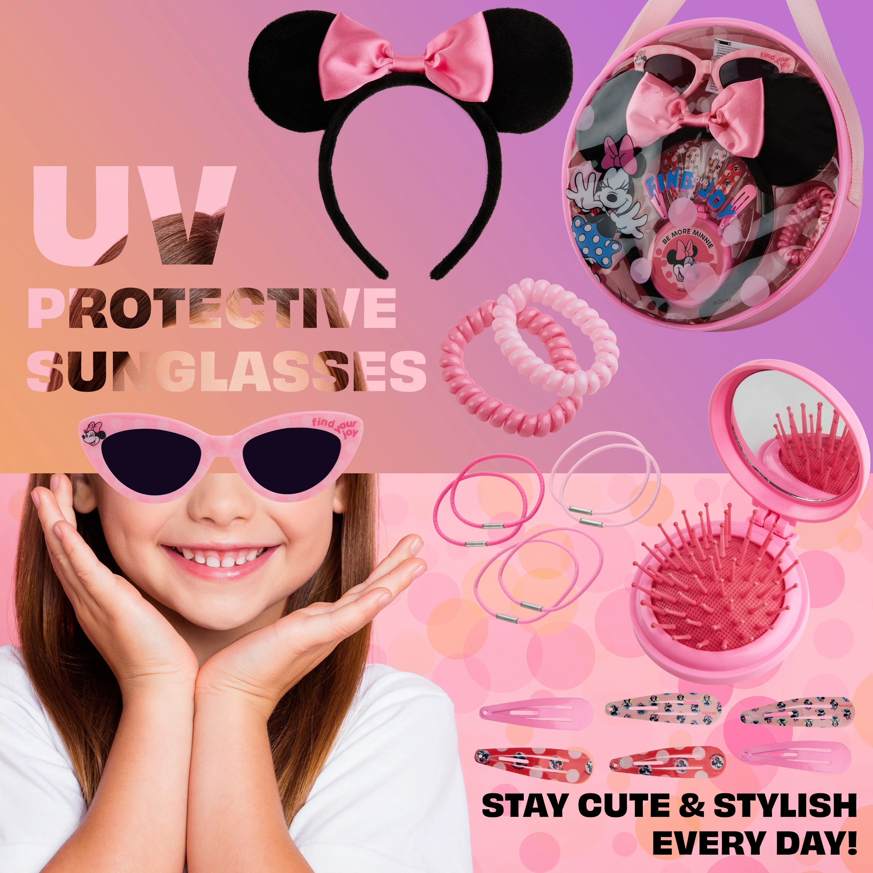 Disney Stitch Handbag for Kids Cute Shoulder Bag with UV400 Sunglasses Hair Clip Hair bands - Image 2