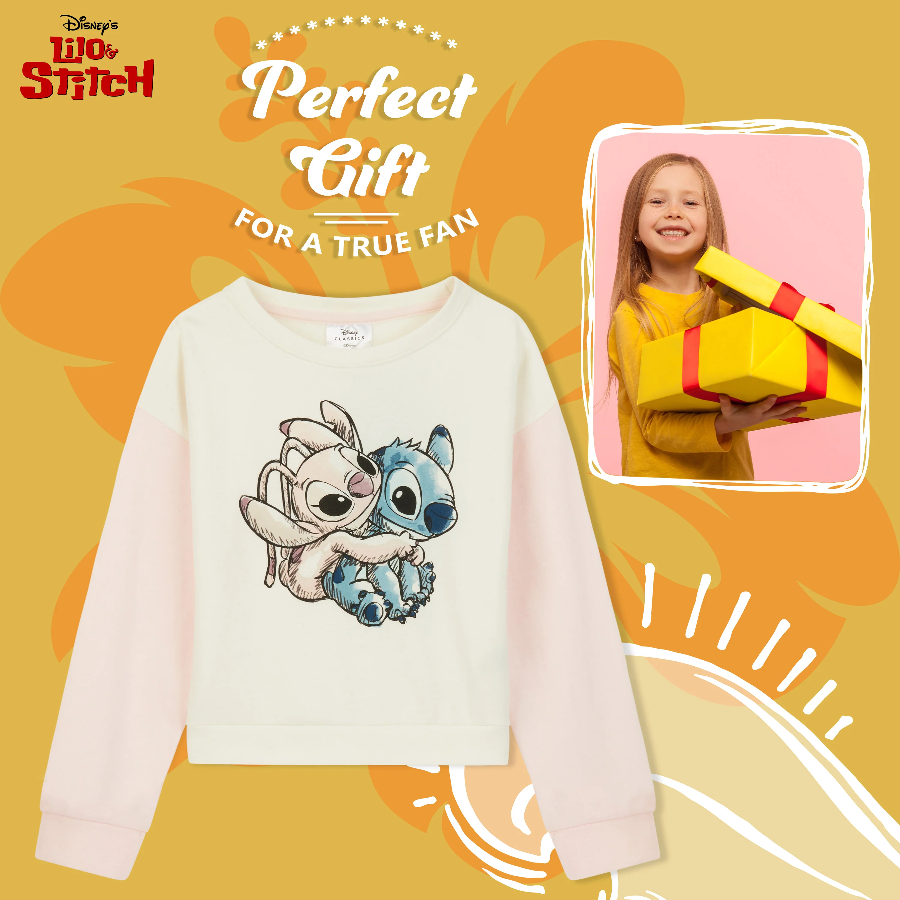 Disney Stitch Hoodie for Girls - Cropped Sweatshirt Fashion Top for Girls and Teenagers 7-14 Years - Stitch Gifts - Image 2