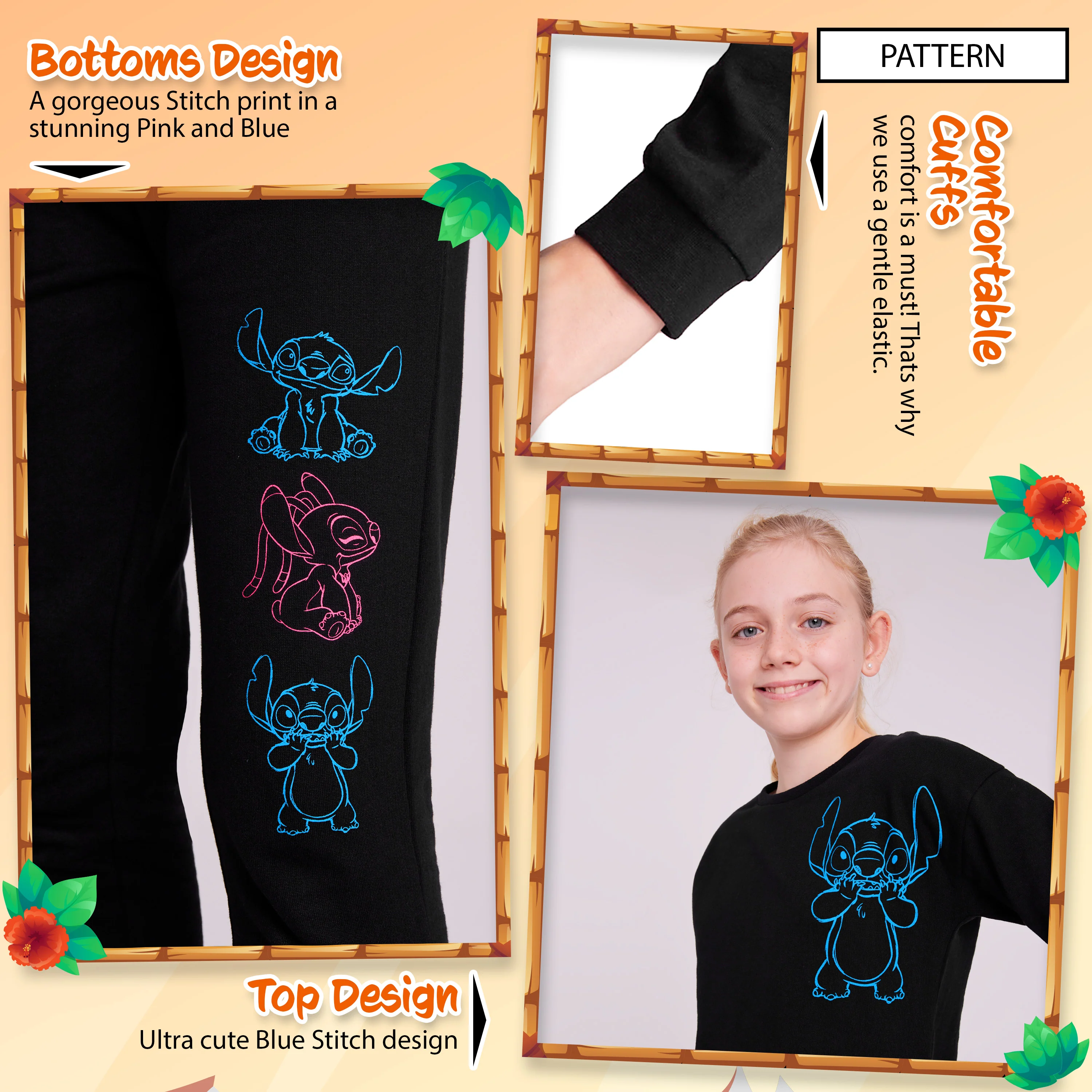 Disney Stitch Hoodie for Girls, Cropped Sweatshirt Kids Tracksuit, Stitch Gifts - Image 5