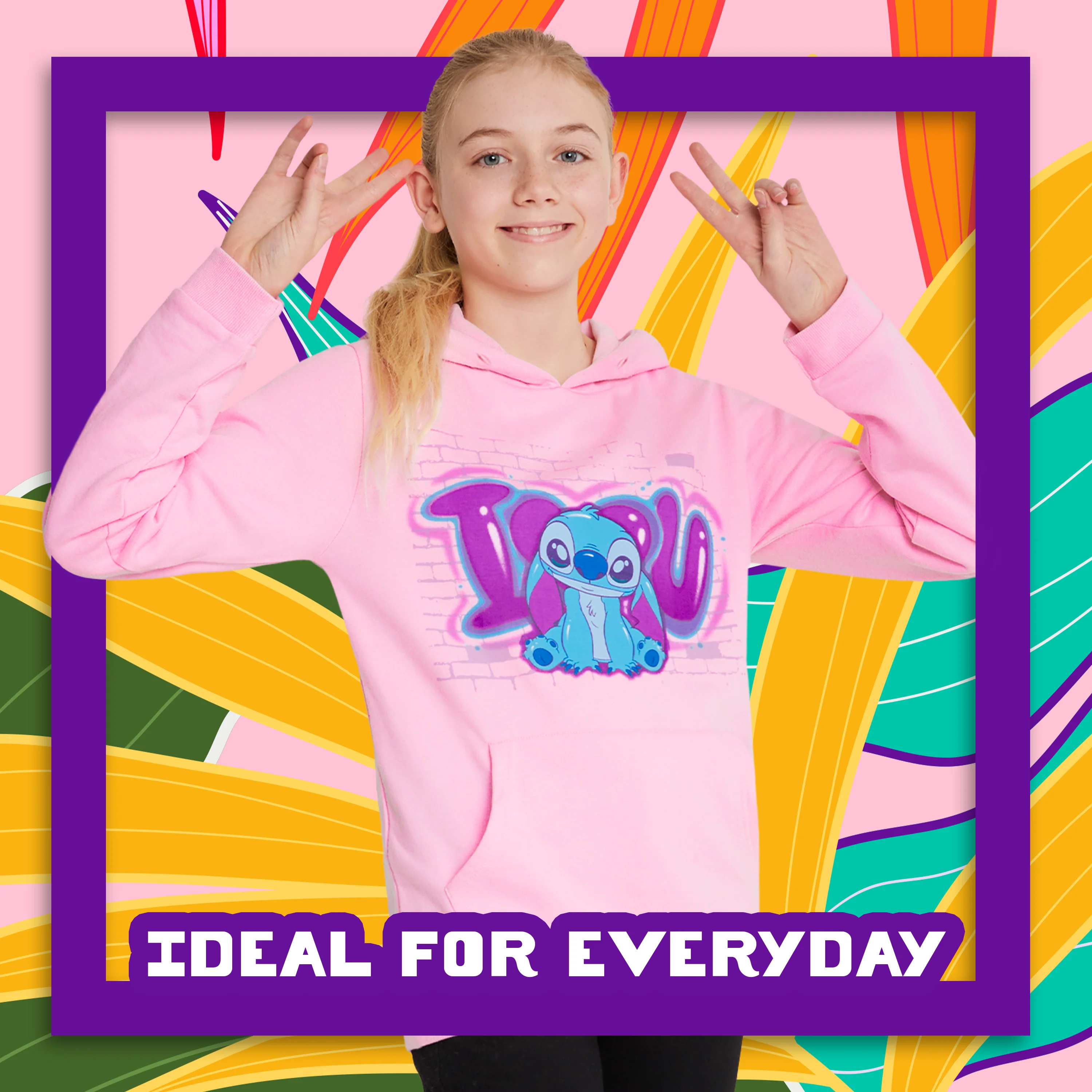 Disney Stitch Hoodie for Girls Teens, Warm Hooded Sweatshirt Soft Fashion Jumper - Image 4