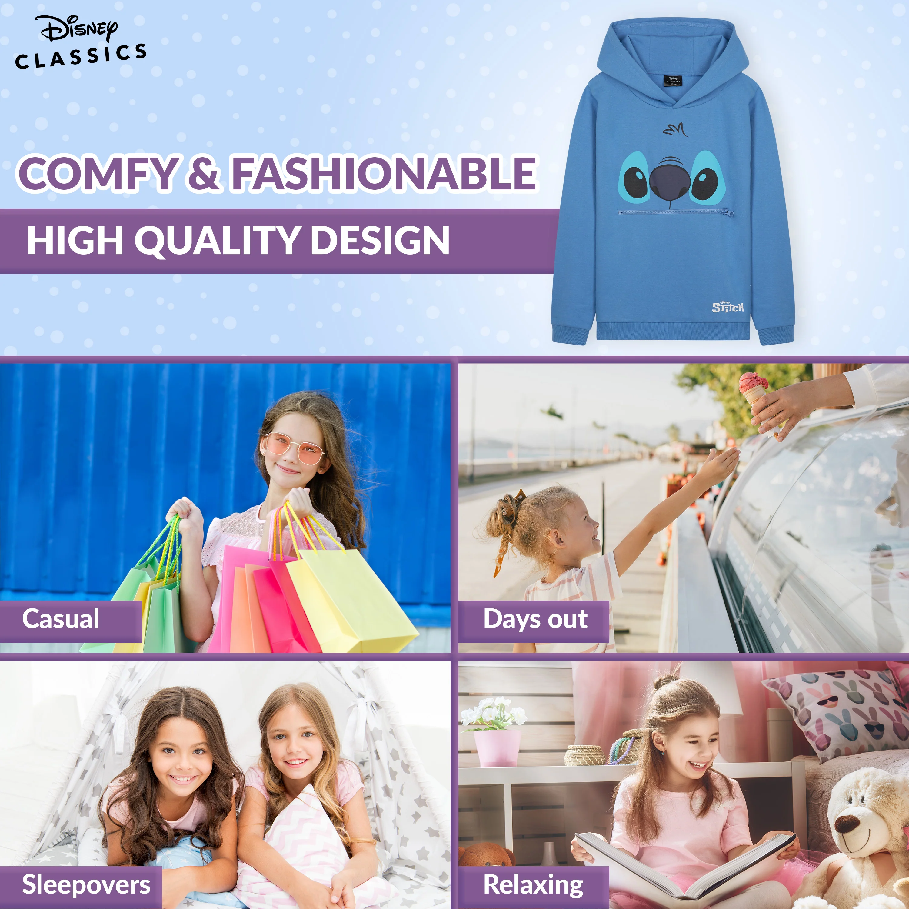 Disney Stitch Kids Hoodie - Stitch Gifts - Image 4